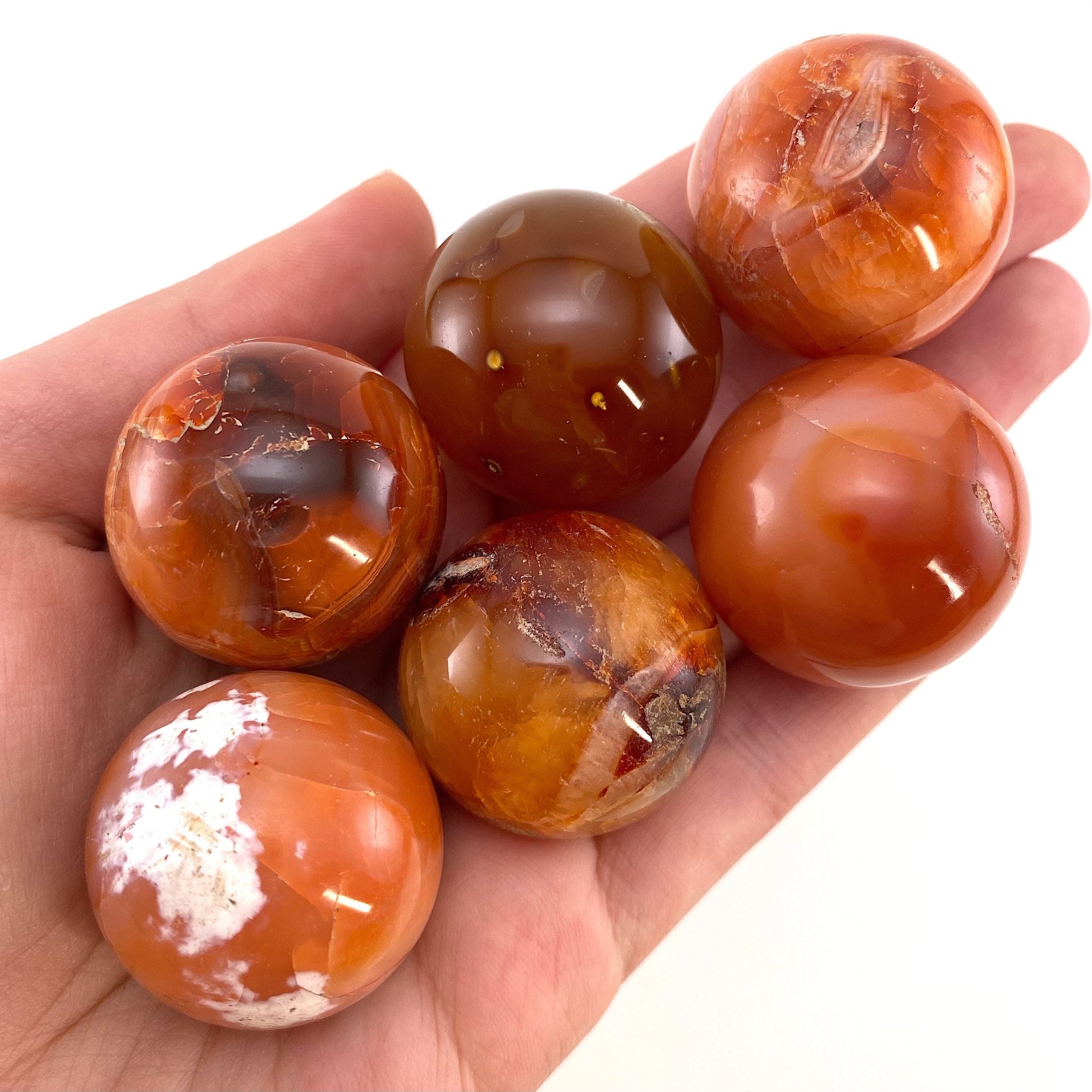 Carnelian Sphere | Red-Orange Polished Crystal Ball (Sacral Chakra)