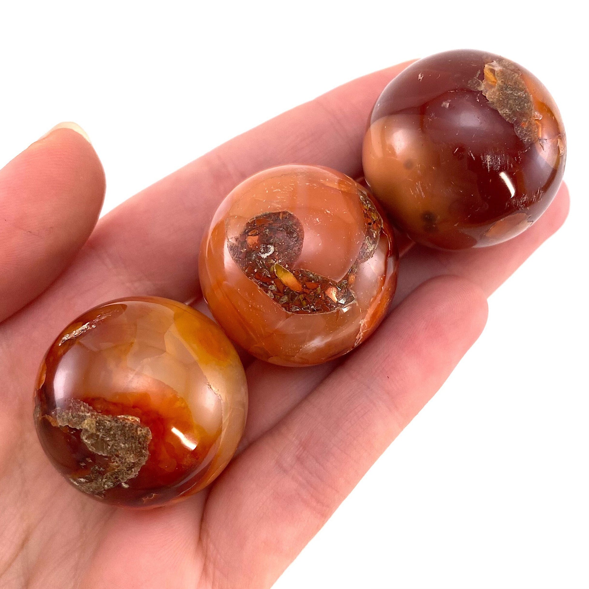 Carnelian Sphere | Red-Orange Polished Crystal Ball (Sacral Chakra)