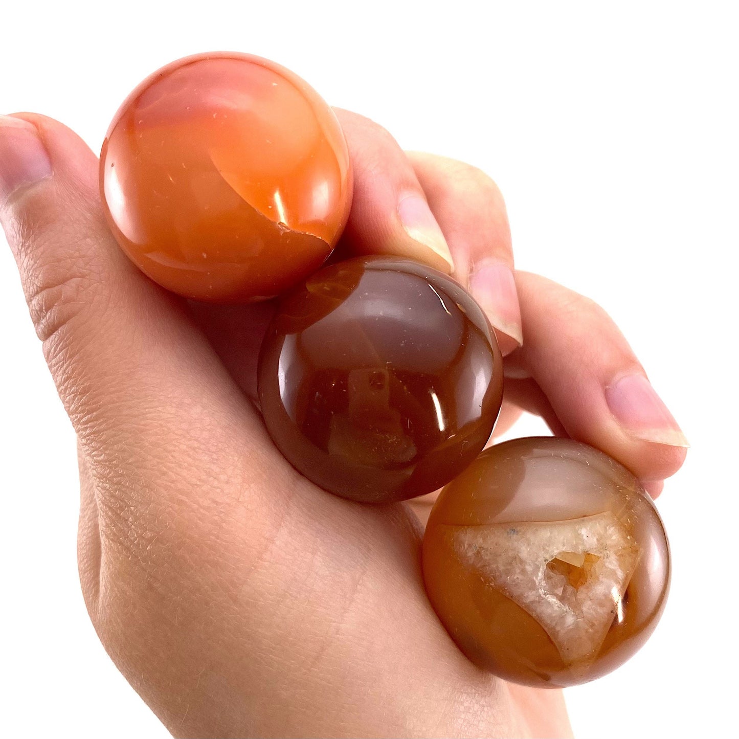 Carnelian Sphere | Red-Orange Polished Crystal Ball (Sacral Chakra)