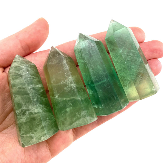 Green Fluorite Point, Fluorite mini tower, crystal point, green fluorite crystal, green fluorite