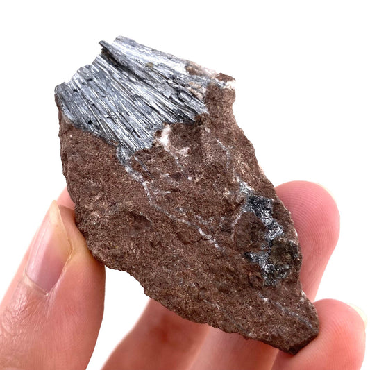 Metallic Pyrolusite Crystal (Morocco), raw pyrolusite, pyrolusite specimen