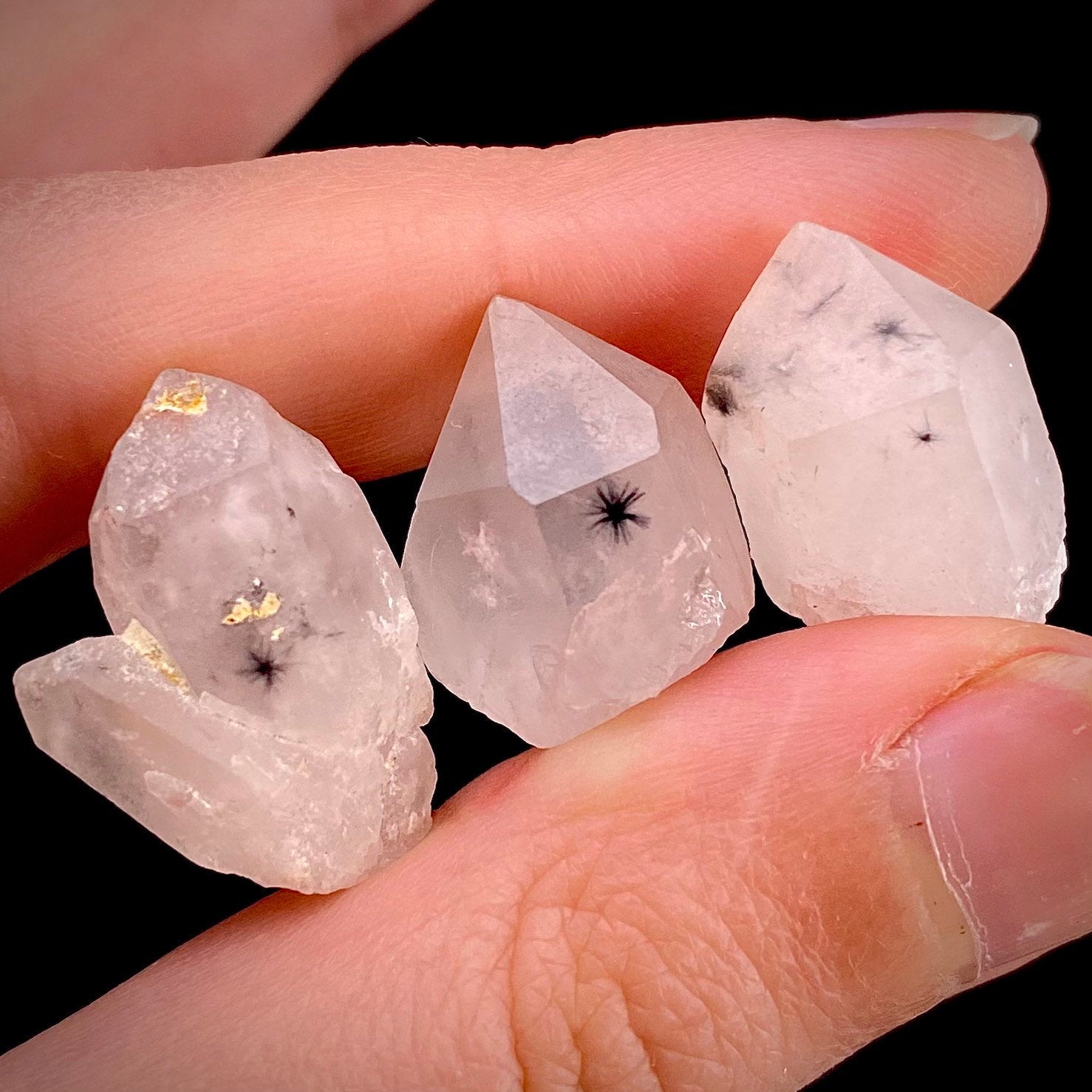 Rare! ONE Hollandite Quartz Point (Madagascar), natural hollandite quartz crystal, spider quartz, spider quartz point