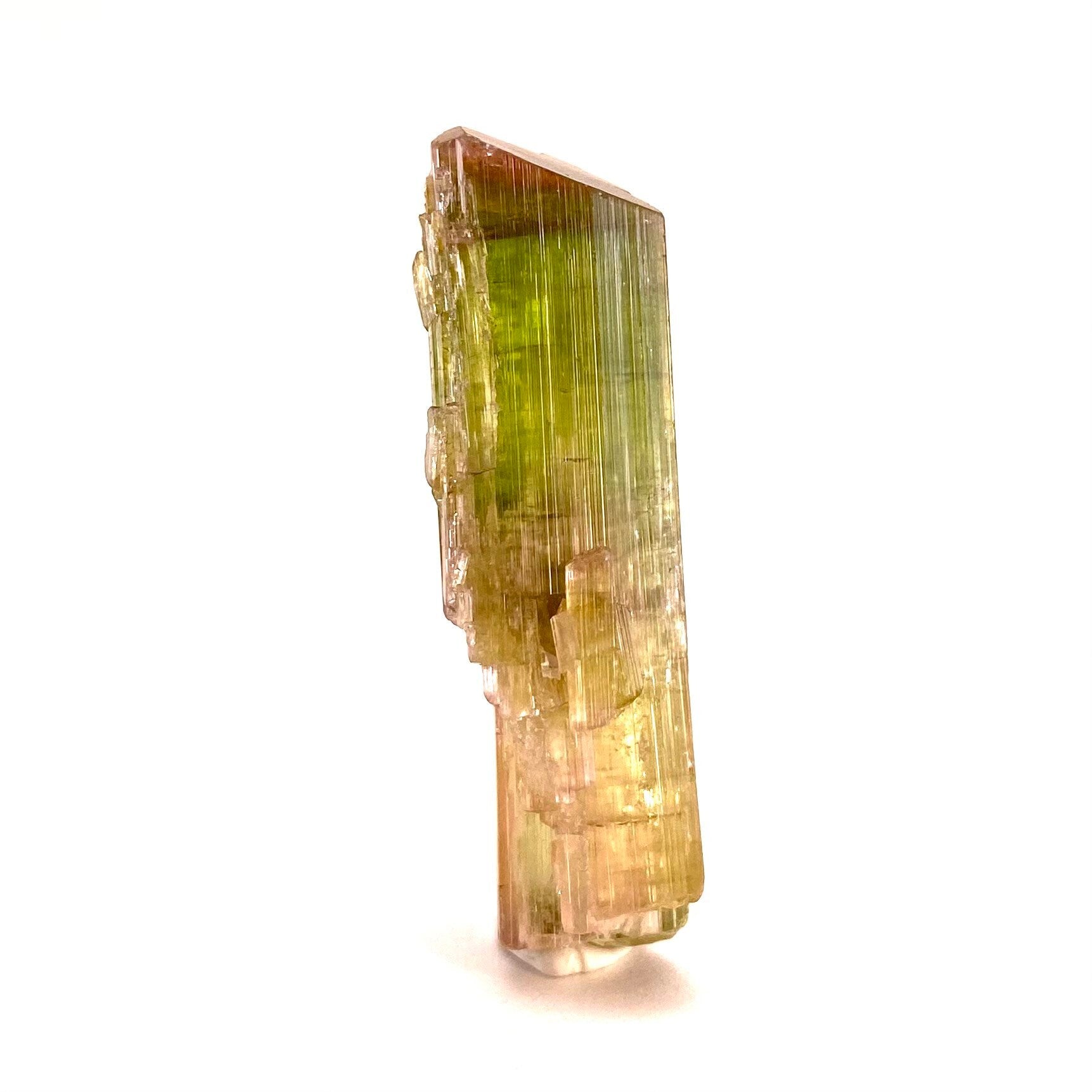 Elbaite Tourmaline (Pakistan), raw tourmaline, natural tourmaline, tourmaline, green tourmaline, tourmaline crystal, bi color tourmaline