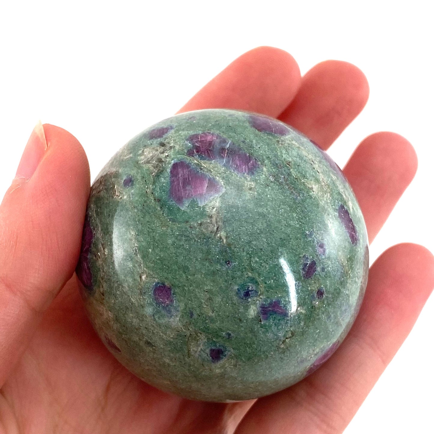 Ruby in Fuchsite Sphere (UV Reactive) | Ruby fuchsite crystal ball, polished ruby , crystal ball, crystal sphere