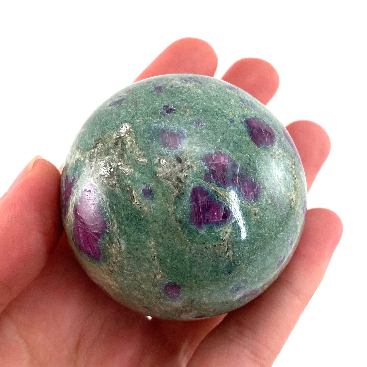 Ruby in Fuchsite Sphere (UV Reactive) | Ruby fuchsite crystal ball, polished ruby , crystal ball, crystal sphere