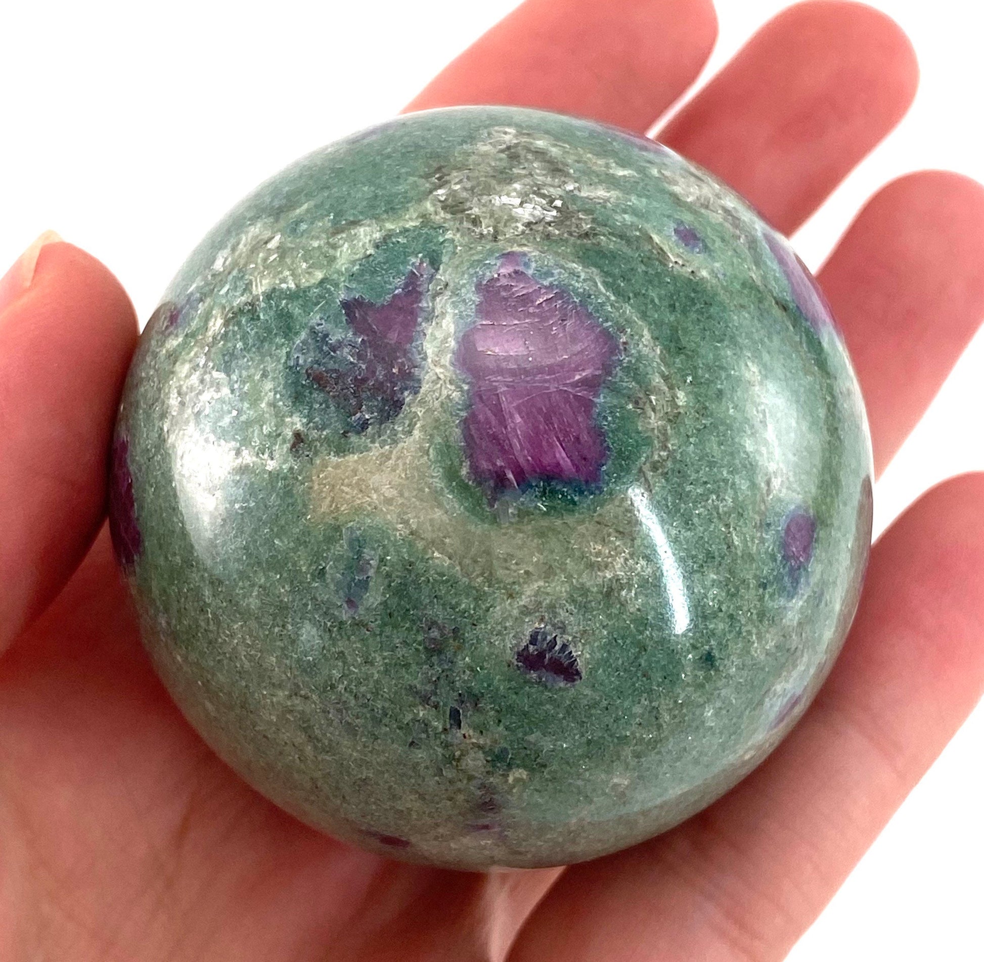 Ruby in Fuchsite Sphere (UV Reactive) | Ruby fuchsite crystal ball, polished ruby , crystal ball, crystal sphere