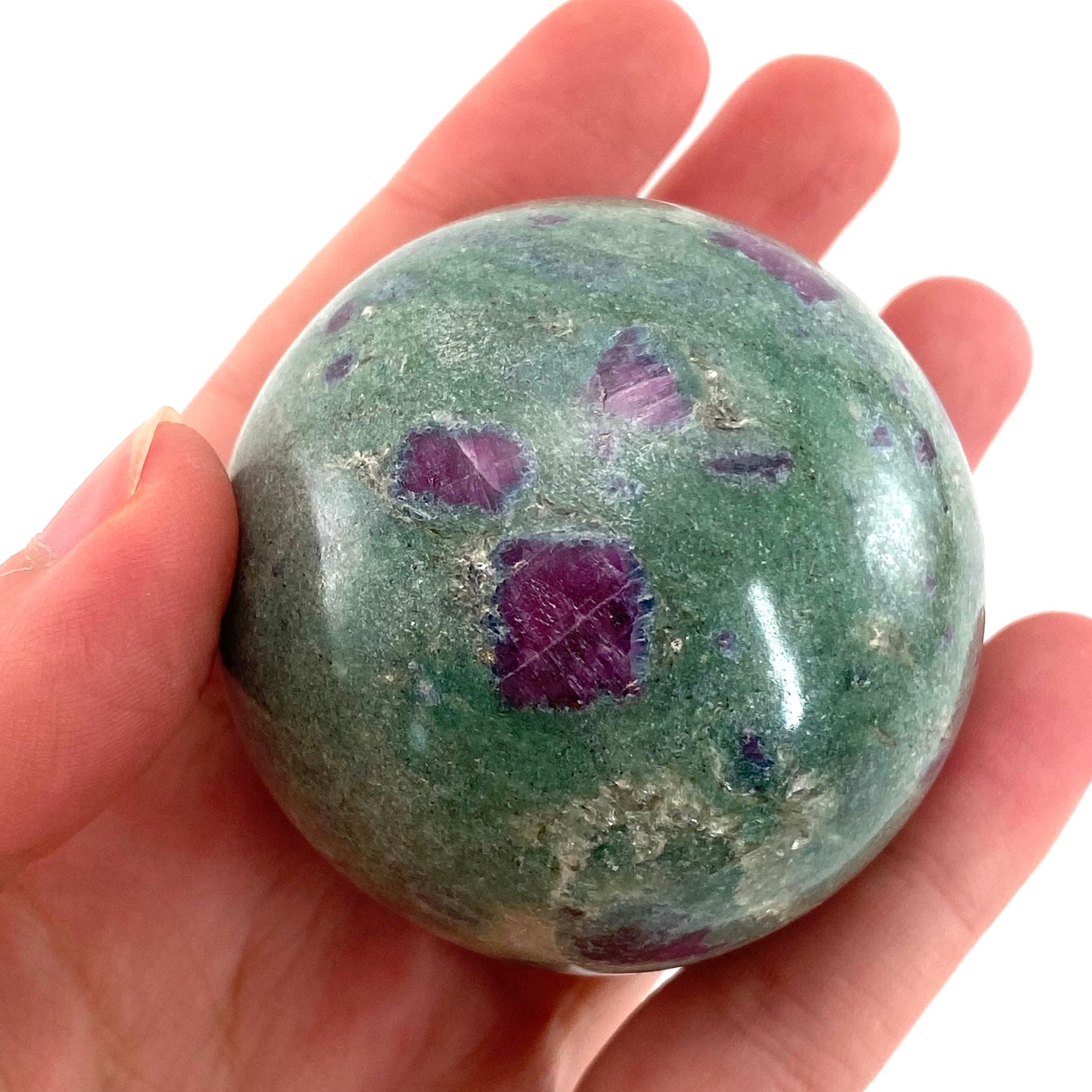 Ruby in Fuchsite Sphere (UV Reactive) | Ruby fuchsite crystal ball, polished ruby , crystal ball, crystal sphere
