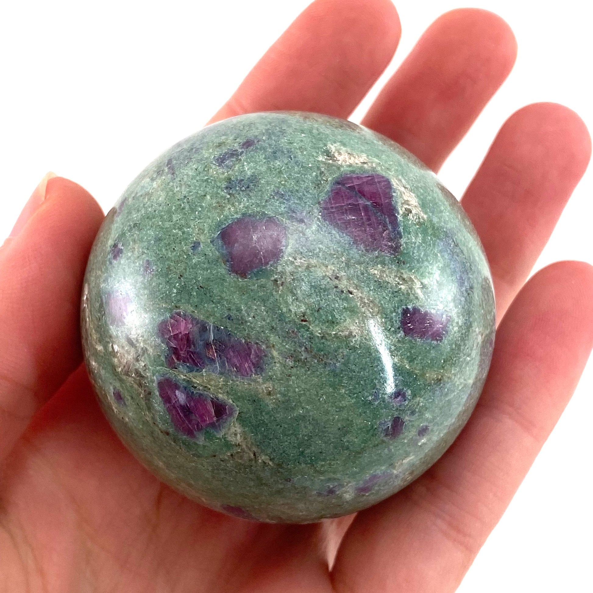 Ruby in Fuchsite Sphere (UV Reactive) | Ruby fuchsite crystal ball, polished ruby , crystal ball, crystal sphere