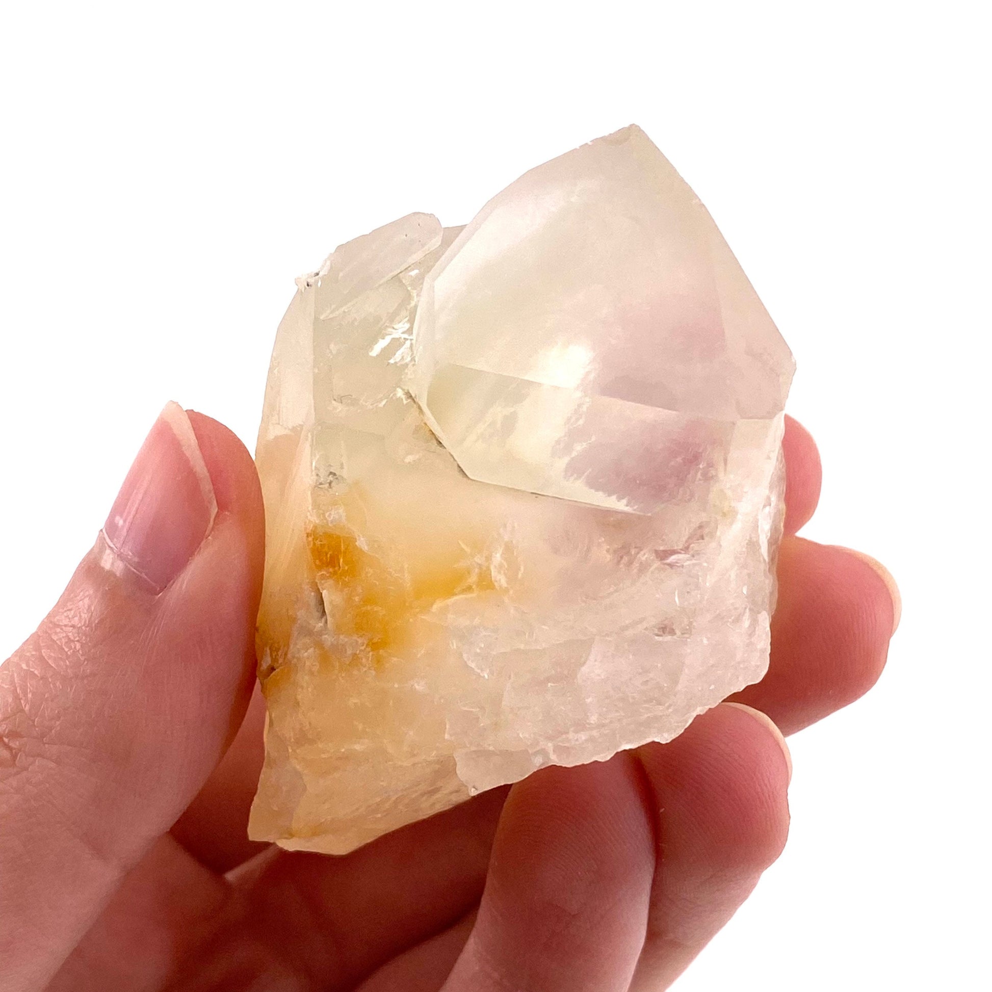 Yellow bone quartz point (Pakistan) | halloysite quartz, yellow bone quartz, mango quartz
