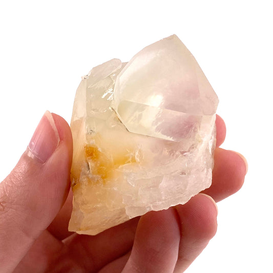 Yellow bone quartz point (Pakistan) | halloysite quartz, yellow bone quartz, mango quartz