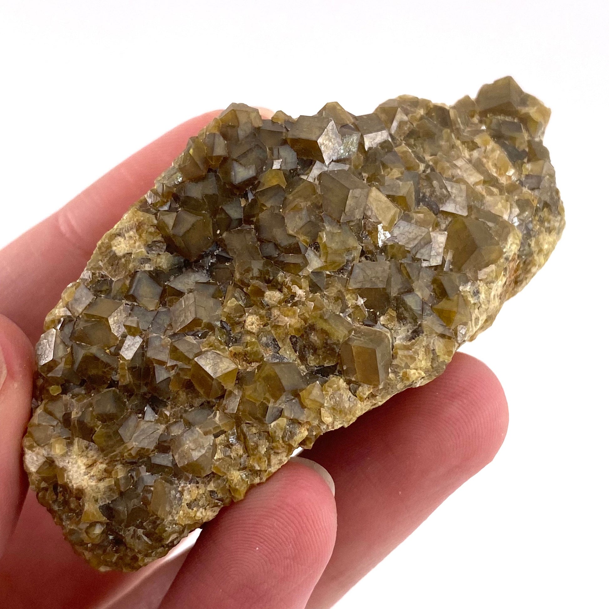 Andradite Garnet (Arizona, USA) | green garnet, raw garnet crystal, andradite garnet crystal, raw green garnet