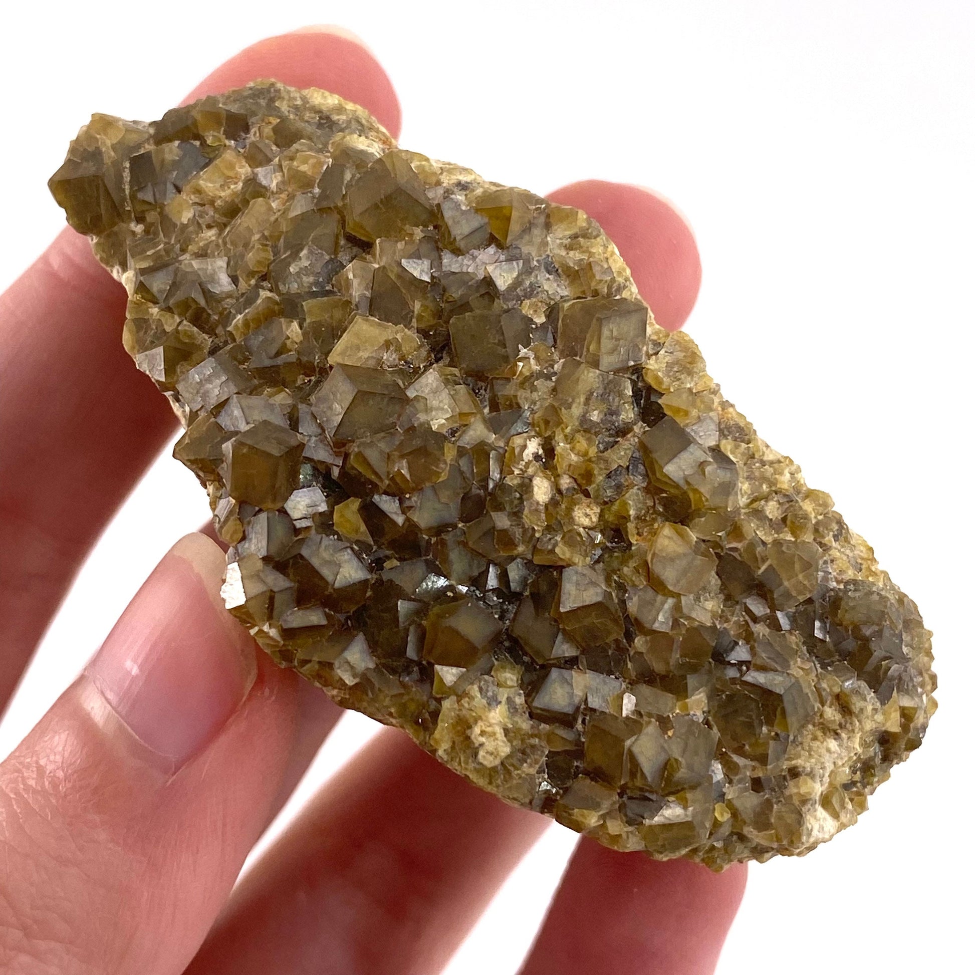 Andradite Garnet (Arizona, USA) | green garnet, raw garnet crystal, andradite garnet crystal, raw green garnet