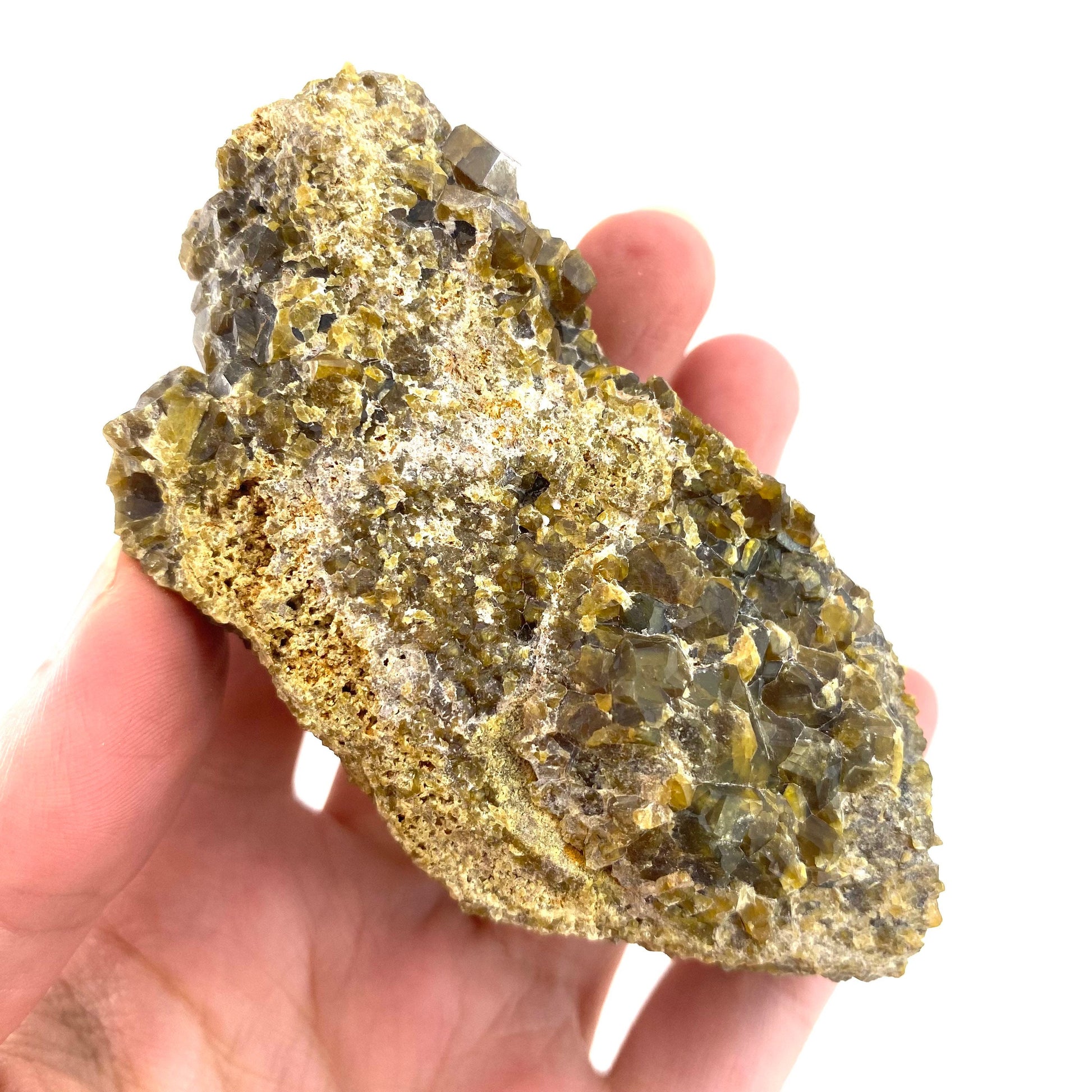 Andradite Garnet (Arizona, USA) | green garnet, raw garnet crystal, andradite garnet crystal, raw green garnet
