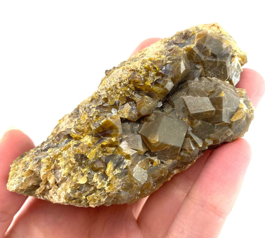 Andradite Garnet (Arizona, USA) | green garnet, raw garnet crystal, andradite garnet crystal, raw green garnet