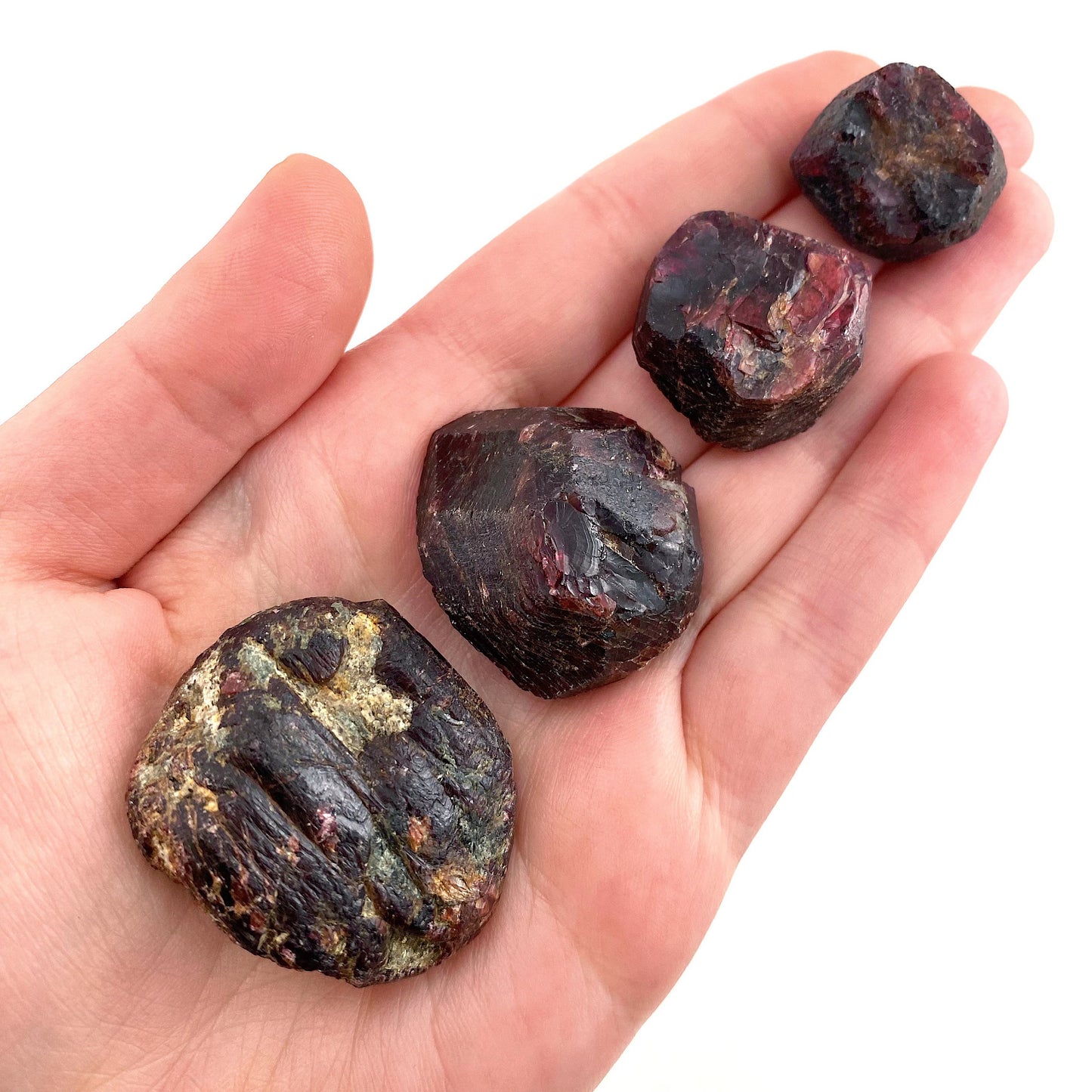 ONE Raw Almandine Garnet, red garnet, raw crystals, rough red garnet, garnet chunk