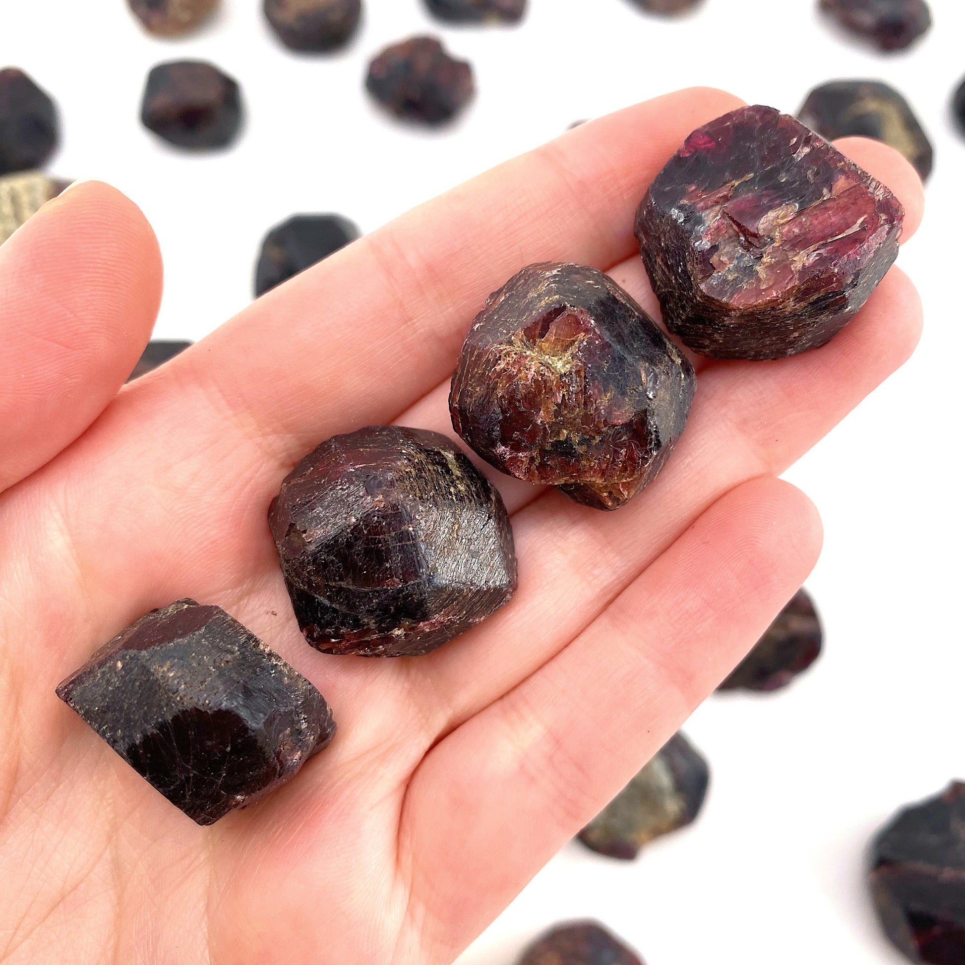 ONE Raw Almandine Garnet, red garnet, raw crystals, rough red garnet, garnet chunk