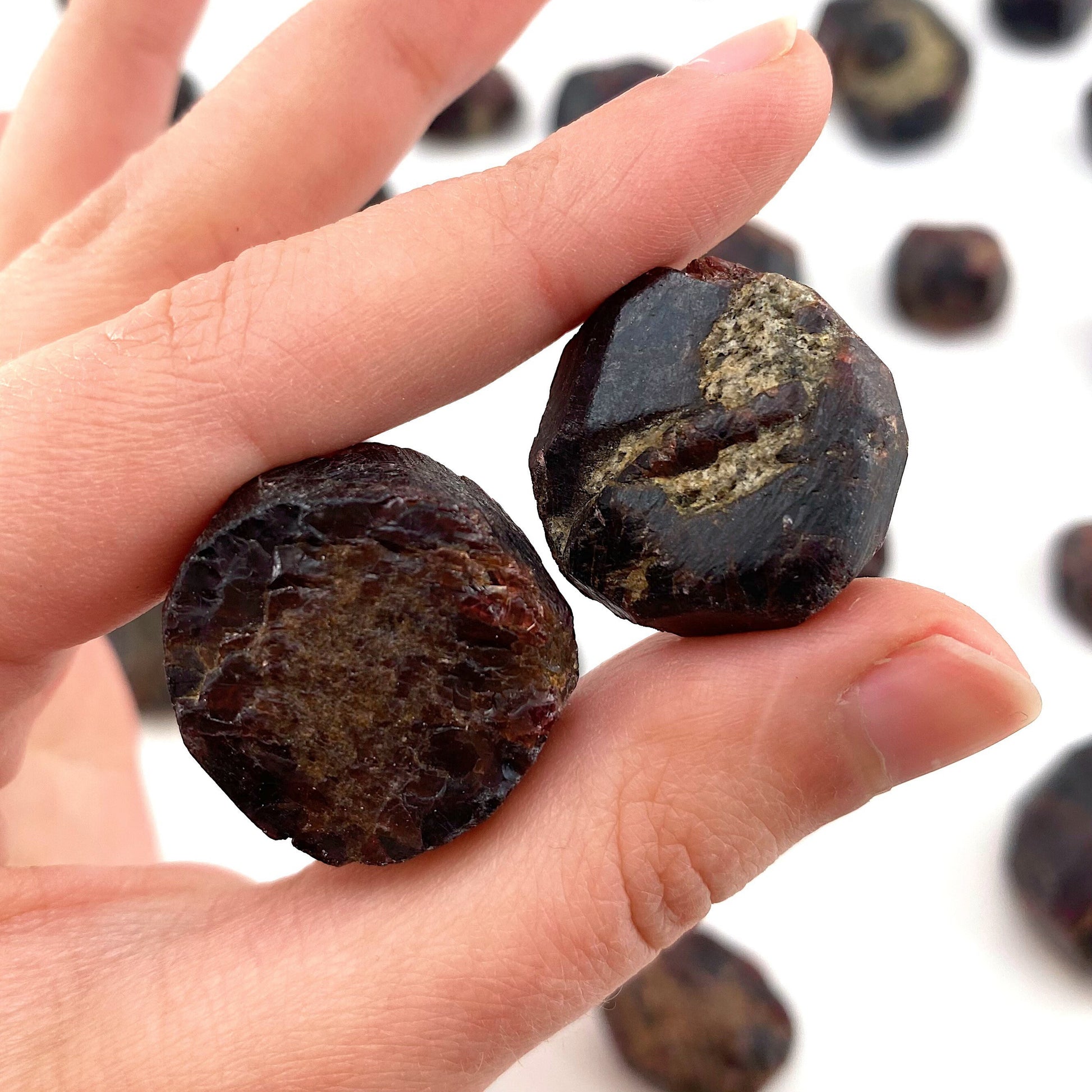 ONE Raw Almandine Garnet, red garnet, raw crystals, rough red garnet, garnet chunk