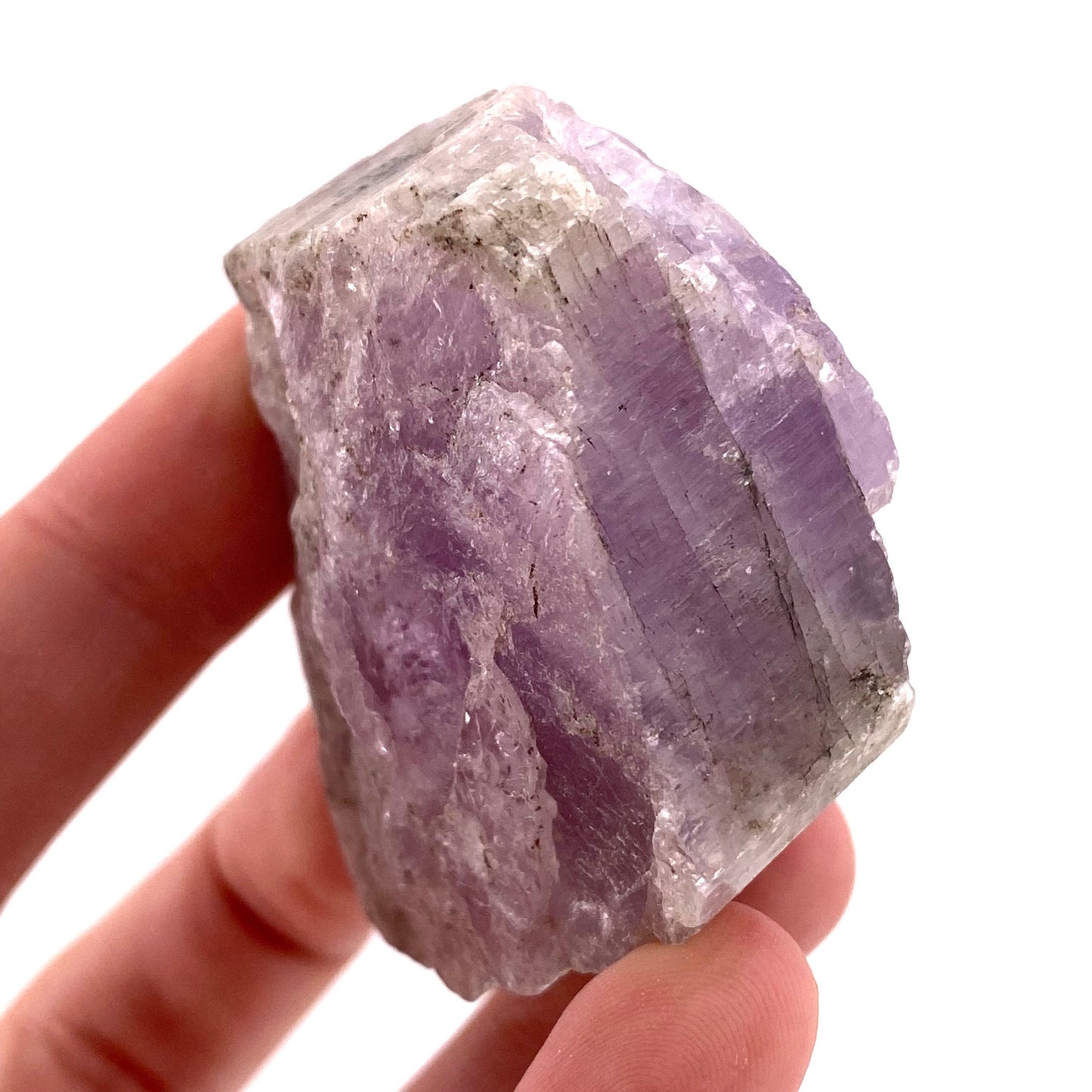 Gemmy Lavender Kunzite (Pakistan), pink kunzite specimen, spodumene, kunzite crystal, raw kunzite, mineral specimen