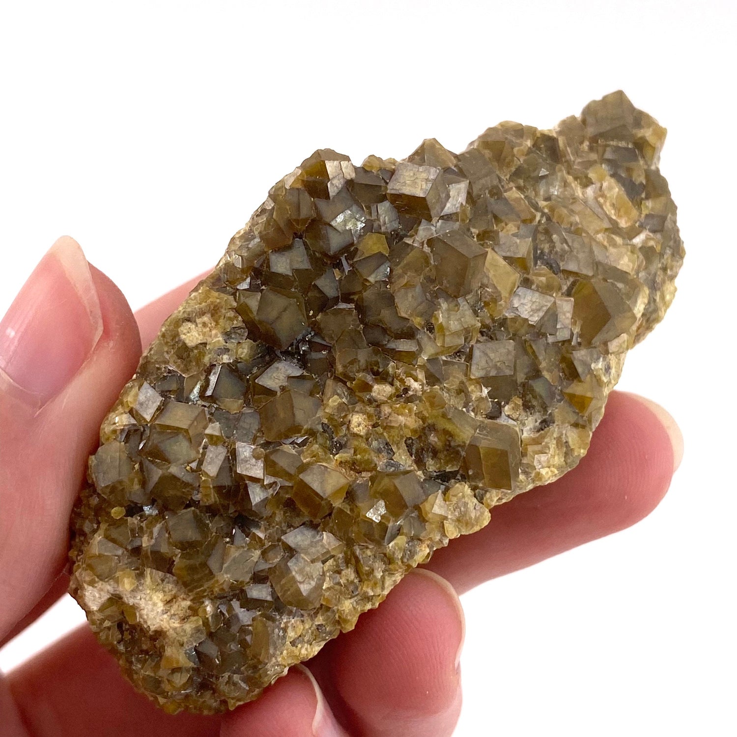 Andradite Garnet (Arizona, USA) | green garnet, raw garnet crystal, andradite garnet crystal, raw green garnet