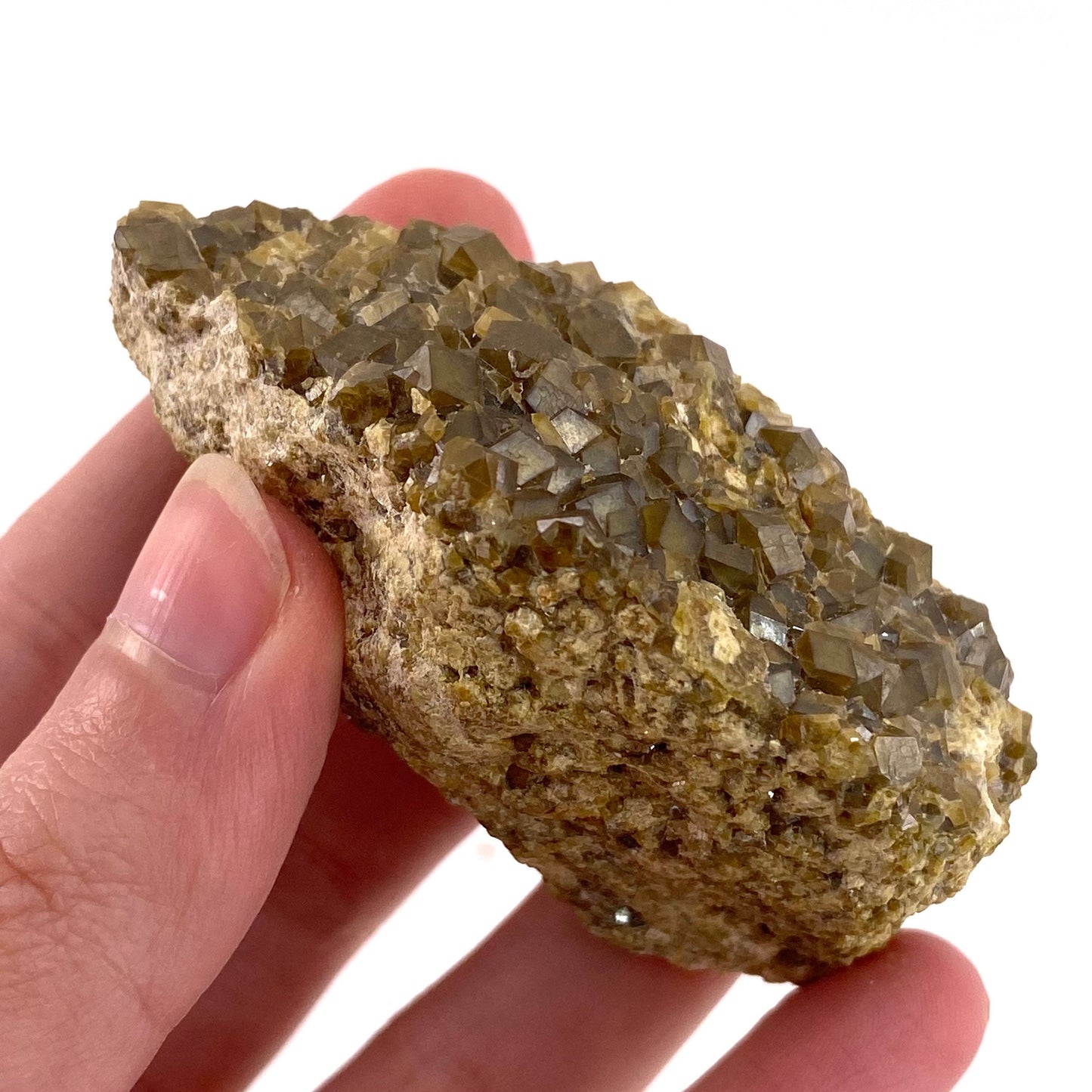 Andradite Garnet (Arizona, USA) | green garnet, raw garnet crystal, andradite garnet crystal, raw green garnet
