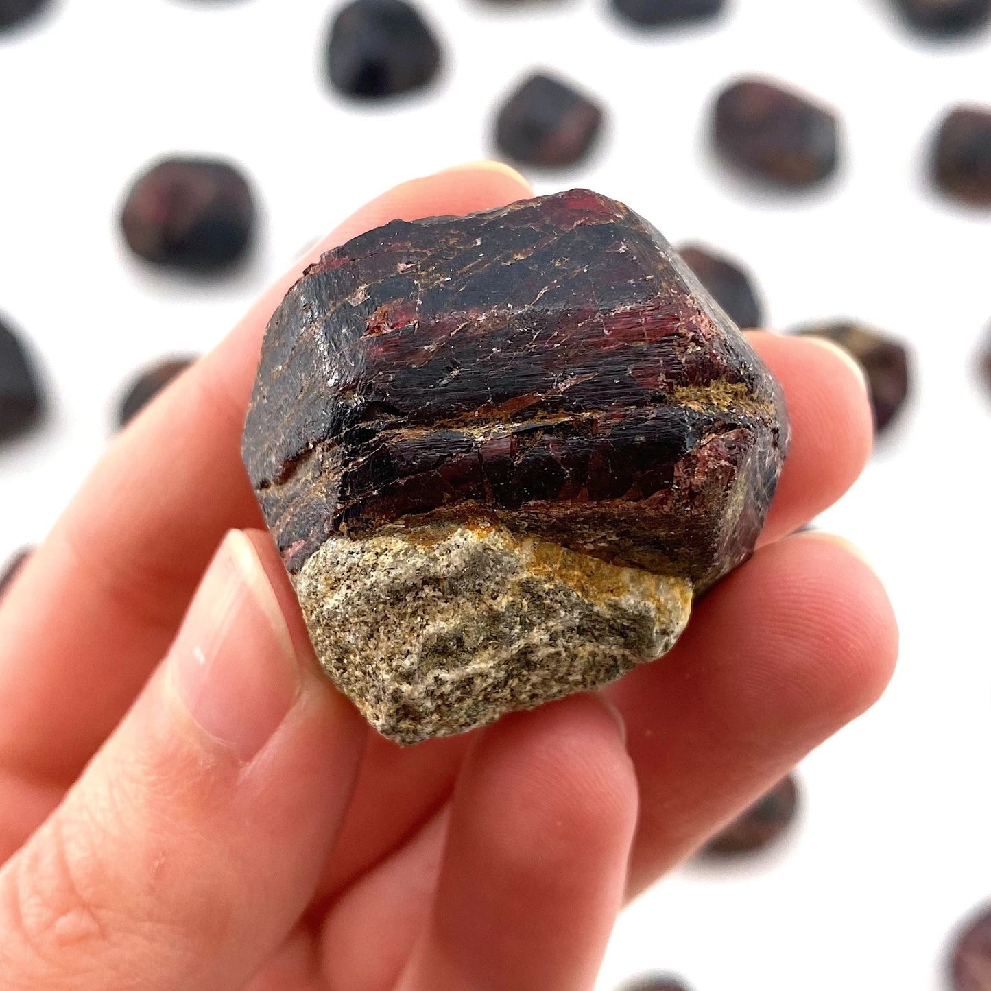 ONE Raw Almandine Garnet, red garnet, raw crystals, rough red garnet, garnet chunk