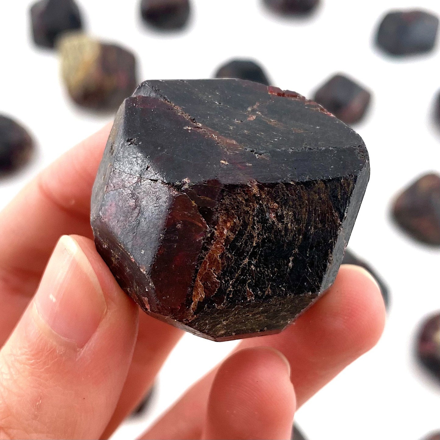 ONE Raw Almandine Garnet, red garnet, raw crystals, rough red garnet, garnet chunk