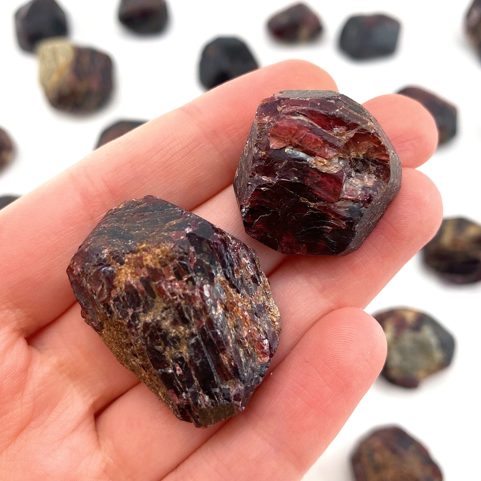 ONE Raw Almandine Garnet, red garnet, raw crystals, rough red garnet, garnet chunk