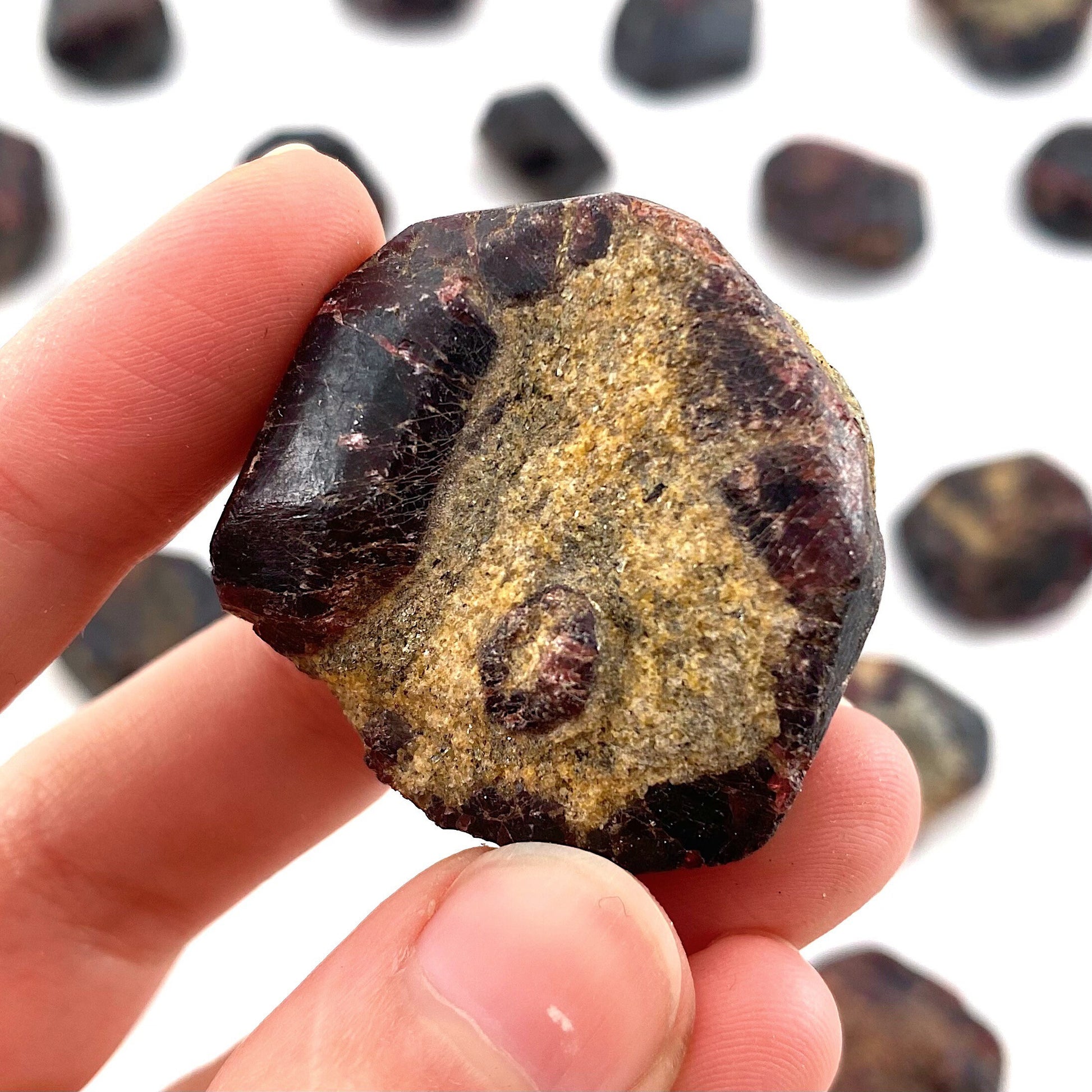 ONE Raw Almandine Garnet, red garnet, raw crystals, rough red garnet, garnet chunk