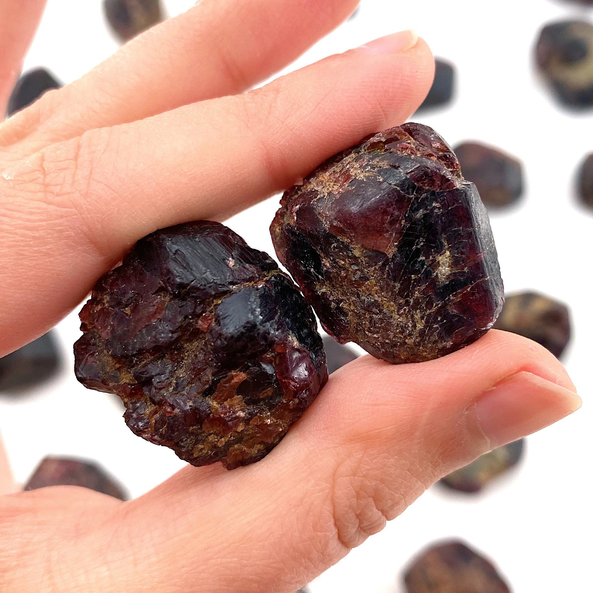 ONE Raw Almandine Garnet, red garnet, raw crystals, rough red garnet, garnet chunk