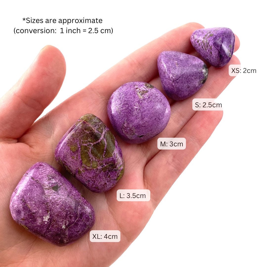 ONE Stichtite Tumble (South Africa) | purple stichtite, stichtite with serpentine, atlantisite, tumbled crystals, tumbled stichtite