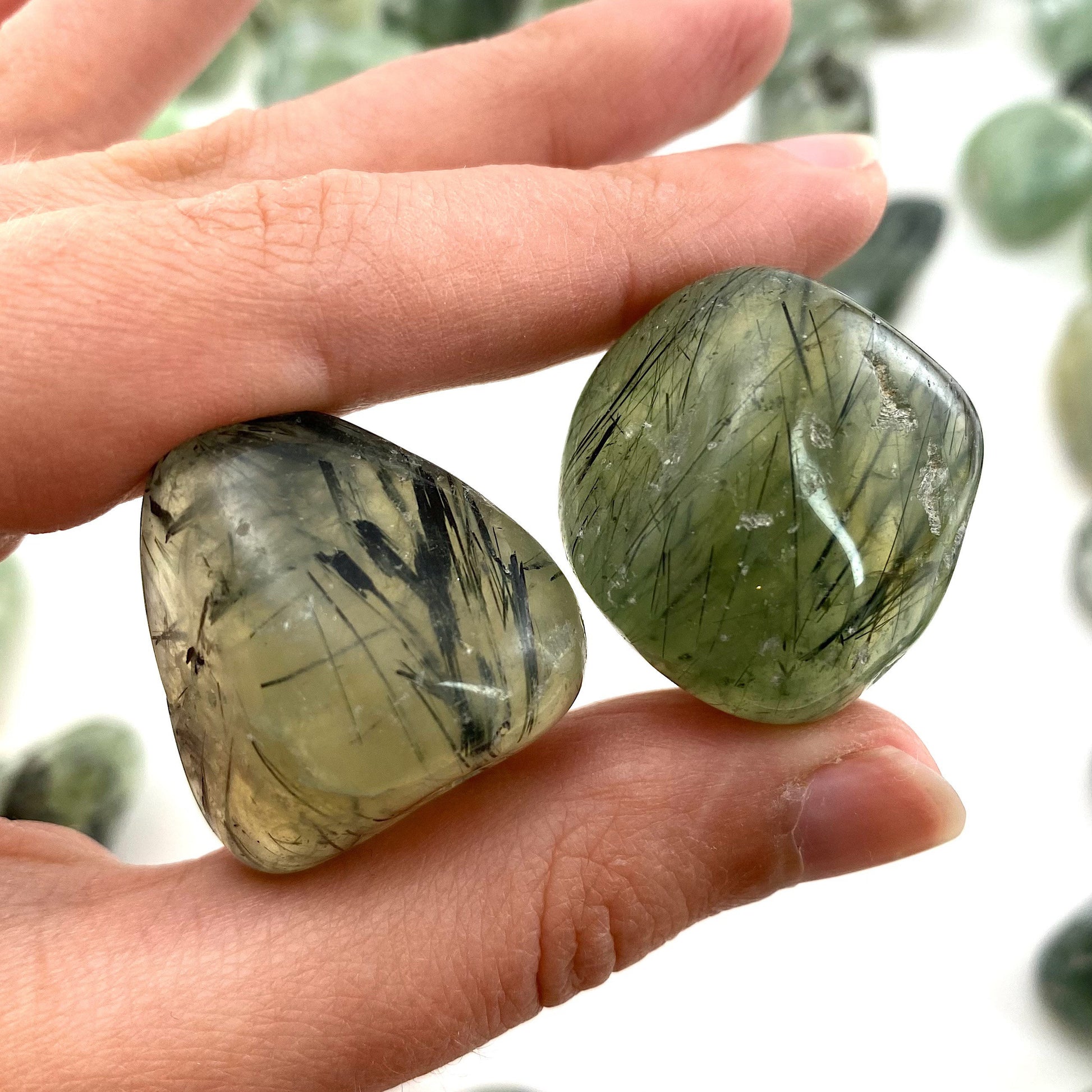 ONE Prehnite Tumble | Green Prehnite, tumbled crystal, tumbled stones, crystals, minerals, tumbled prehnite