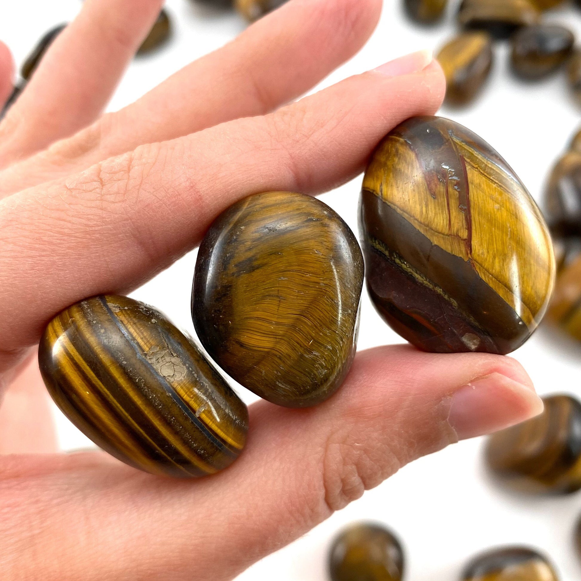 ONE Tiger's Eye Tumble | tumbled stones, tumbled crystal, tumbled tigers eye, yellow tigers eye