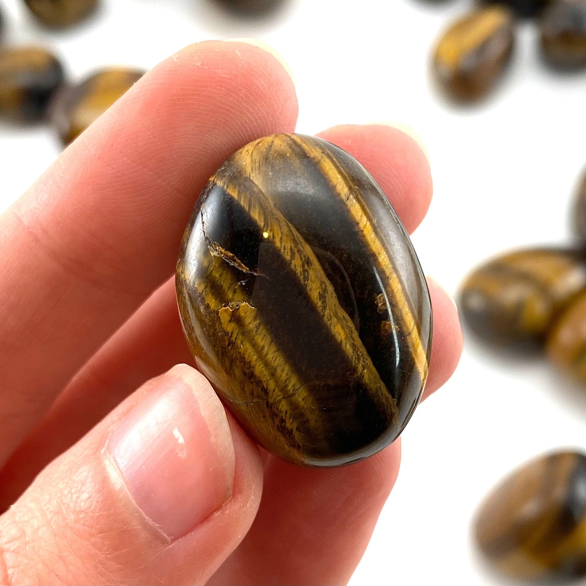 ONE Tiger's Eye Tumble | tumbled stones, tumbled crystal, tumbled tigers eye, yellow tigers eye
