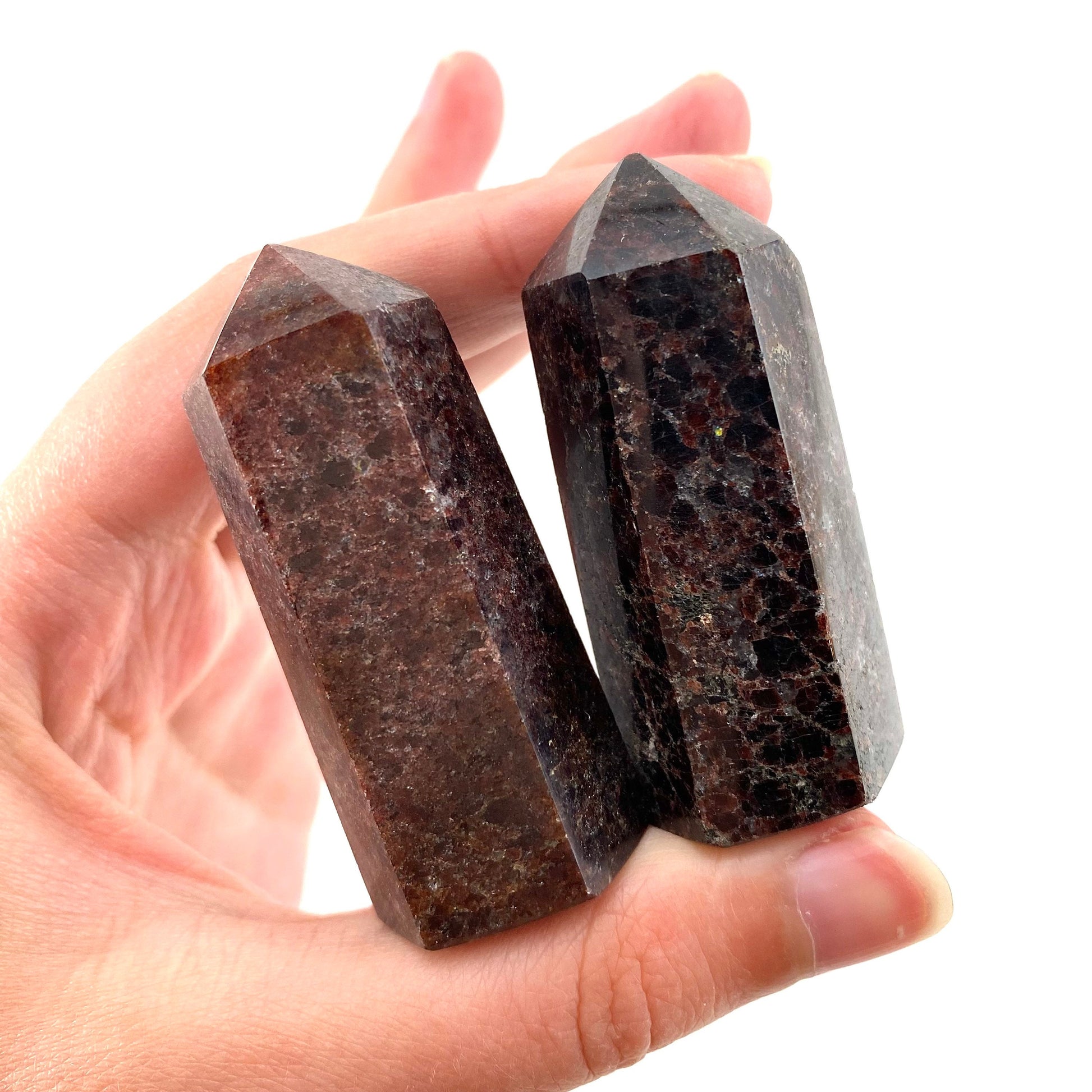 Red Garnet Point, red garnet mini tower, crystal point, garnet crystal, red garnet
