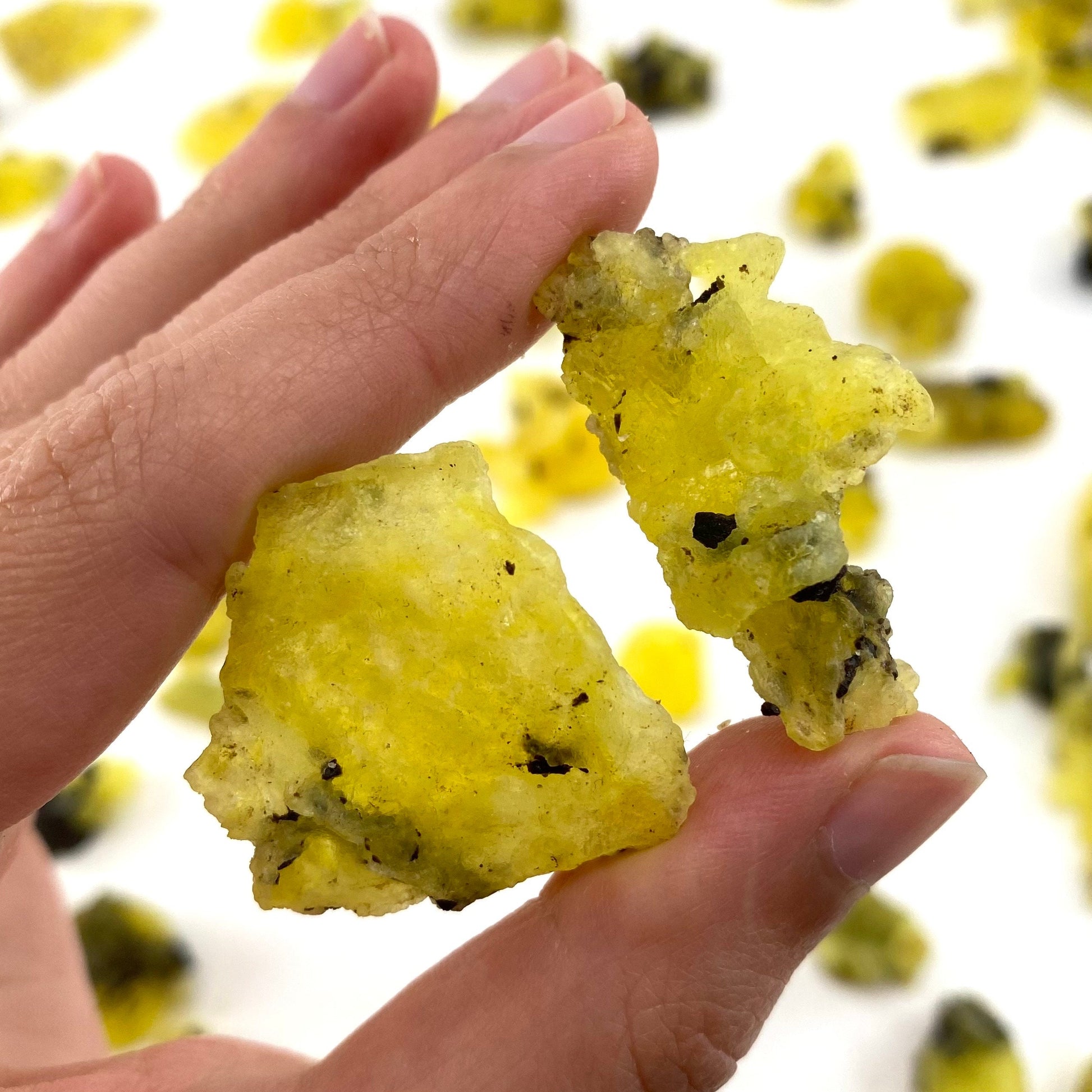ONE Brucite Specimen (Pakistan) | yellow brucite, raw brucite, yellow brucite crystal, mineral specimen, crystals