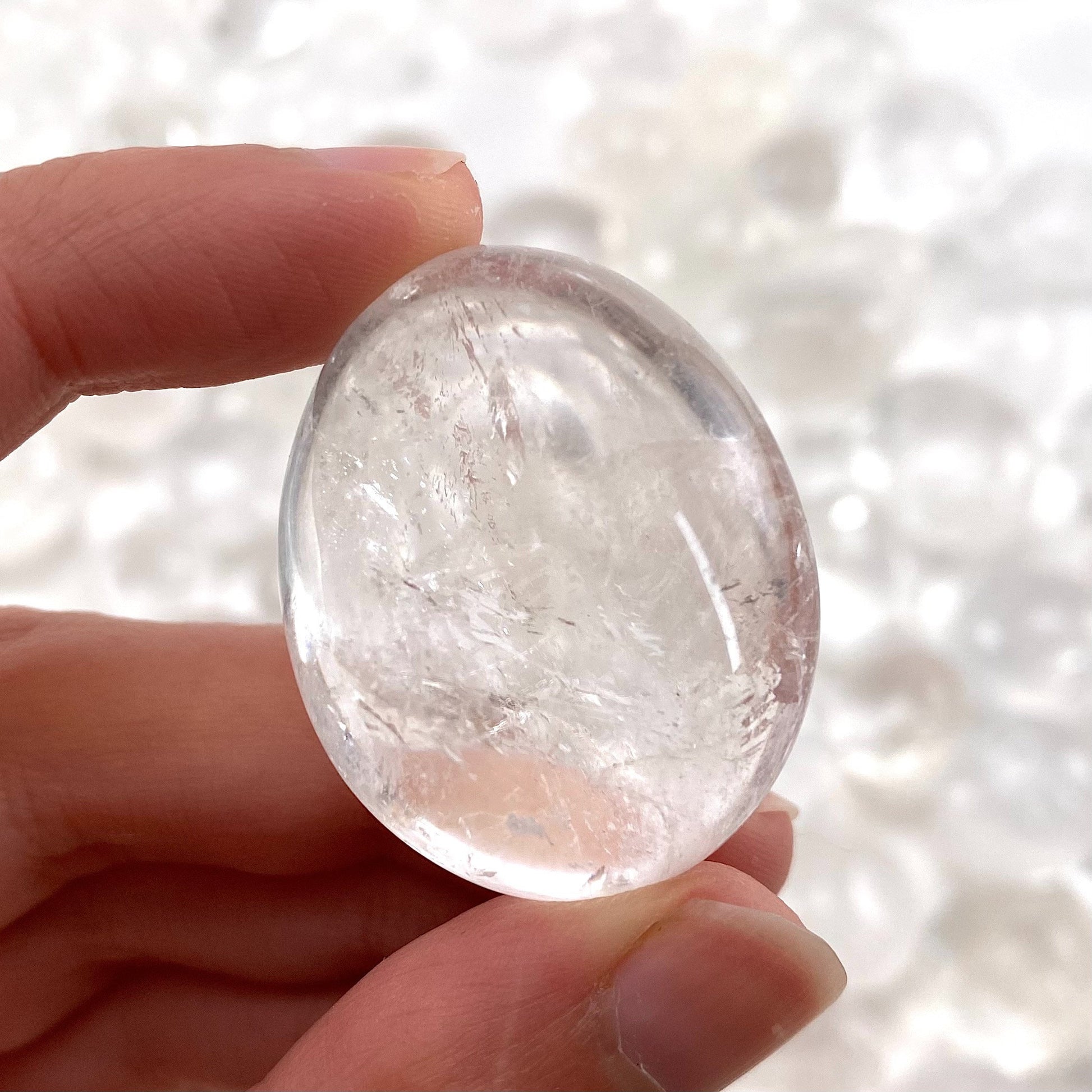 ONE Quartz Tumble, natural quartz, polished quartz, clear quartz tumble, quartz crystal, tumbled stones