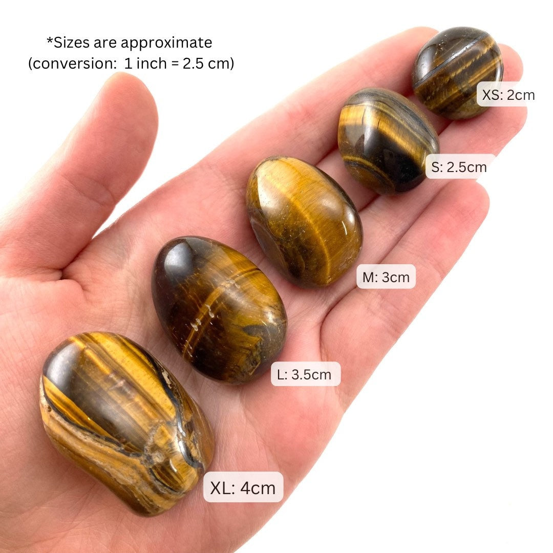 ONE Tiger's Eye Tumble | tumbled stones, tumbled crystal, tumbled tigers eye, yellow tigers eye