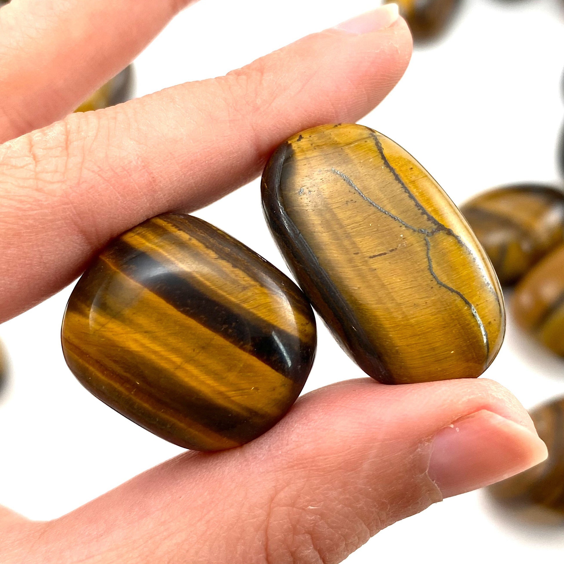 ONE Tiger's Eye Tumble | tumbled stones, tumbled crystal, tumbled tigers eye, yellow tigers eye