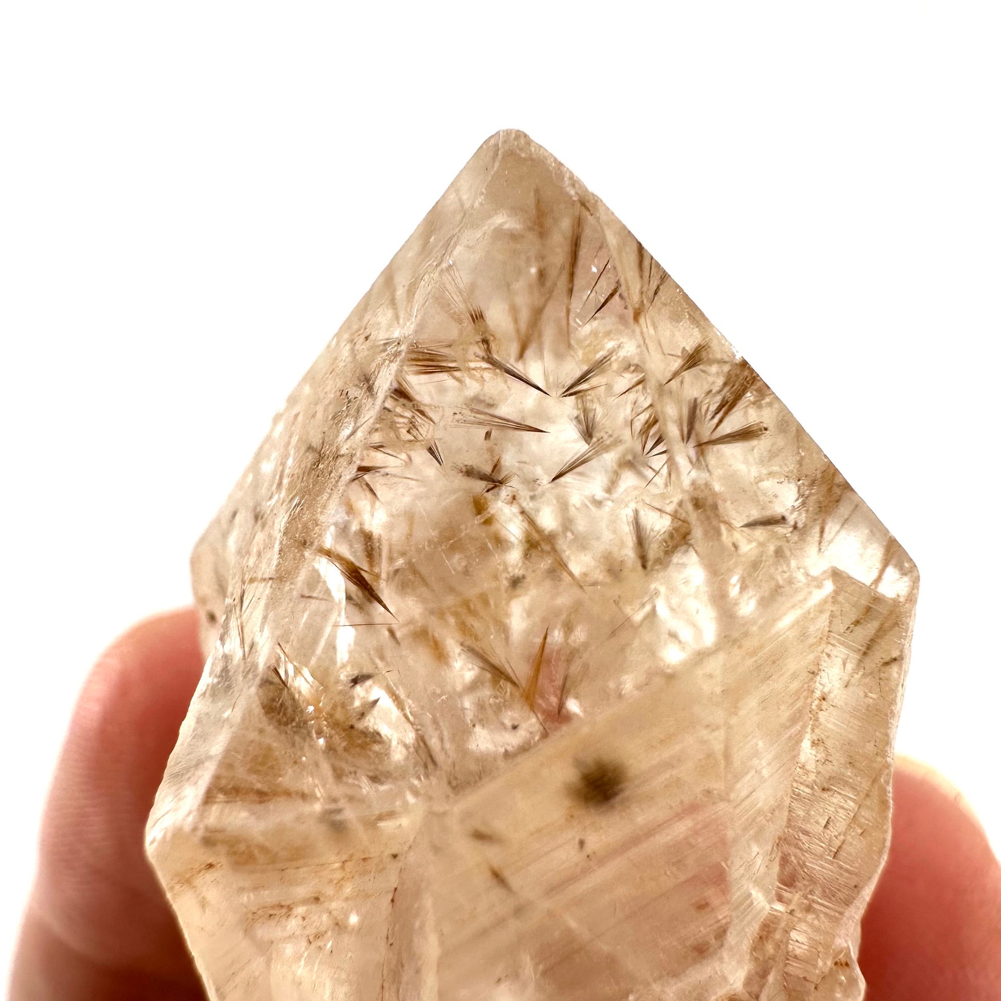 Rare! ONE Goethite Quartz Point (Madagascar), goethite included quartz, crystal, amethyst crystal goethite included quartz, mineral specimen