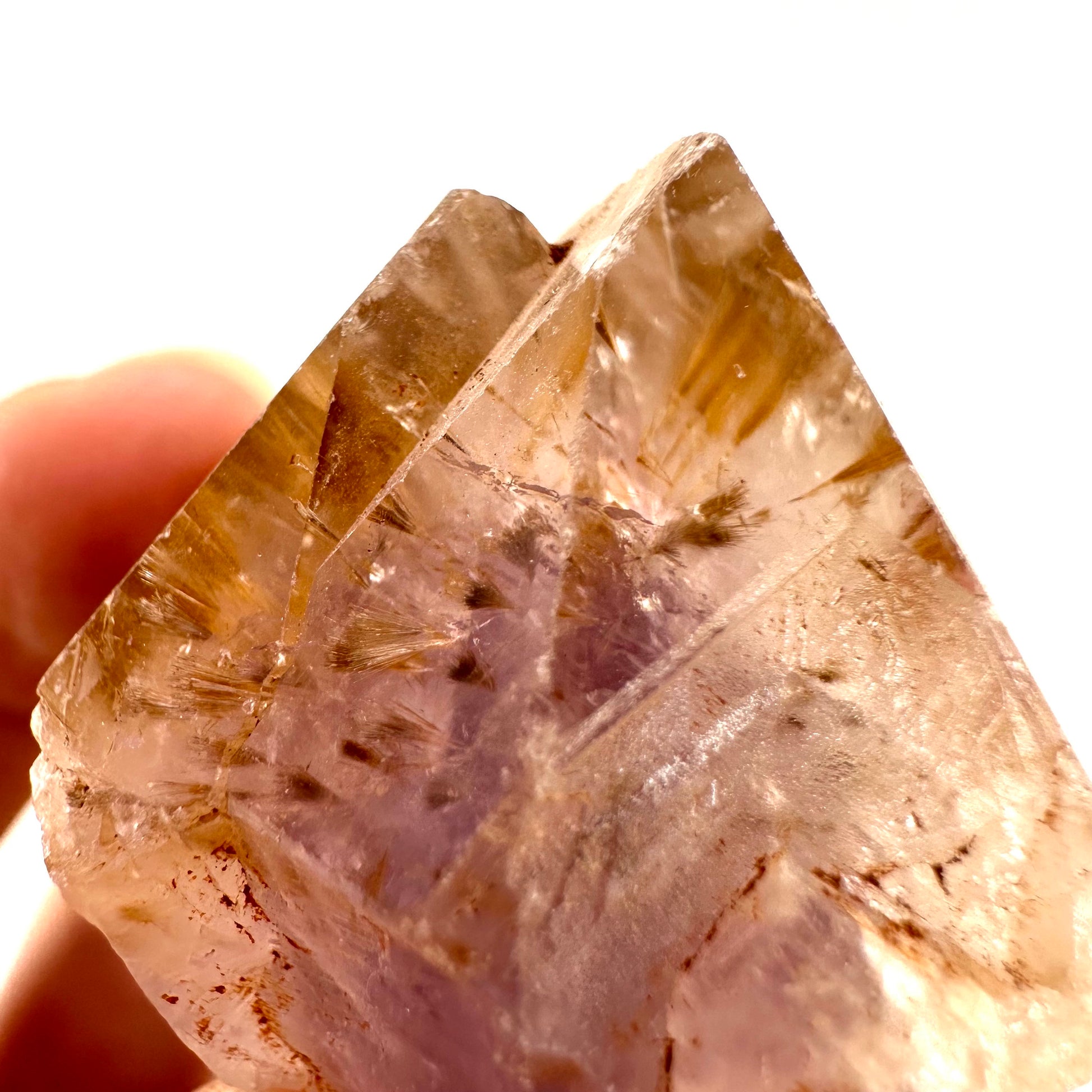 Rare! ONE Goethite Quartz Point (Madagascar), goethite included quartz, crystal, amethyst crystal goethite included quartz, mineral specimen
