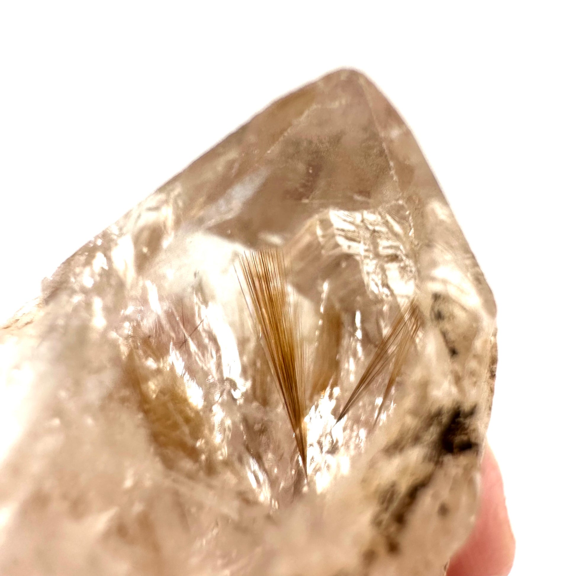 Rare! ONE Goethite Quartz Point (Madagascar), goethite included quartz, crystal, amethyst crystal goethite included quartz, mineral specimen