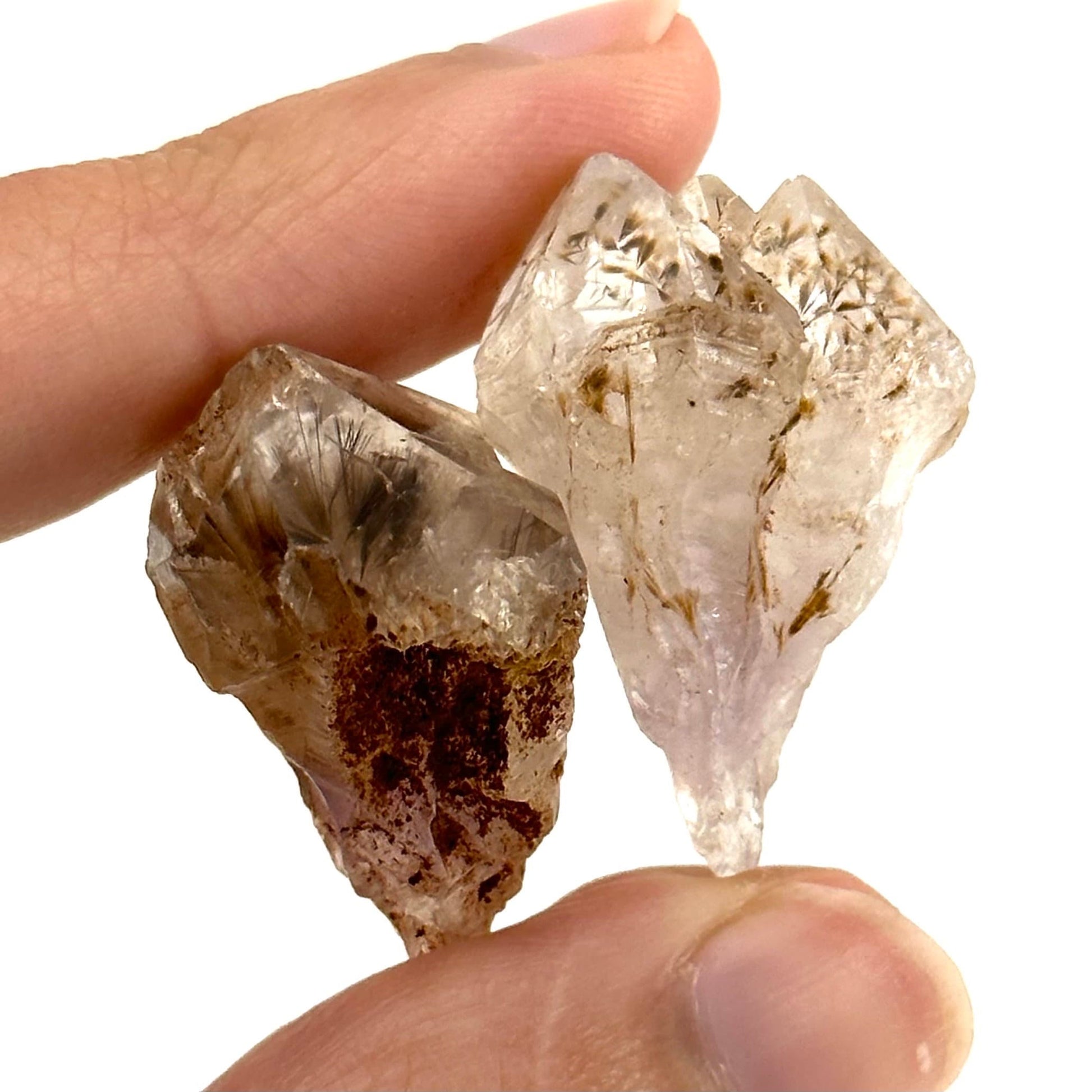 Rare! ONE Goethite Quartz Point (Madagascar), goethite included quartz, crystal, amethyst crystal goethite included quartz, mineral specimen