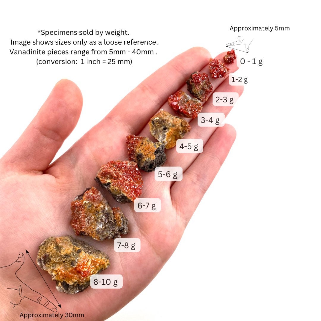 ONE Mini Vanadinite Cluster (Arizona, USA) | raw vanadinite, vanadinite specimen, vanadinite crystal, mineral specimen