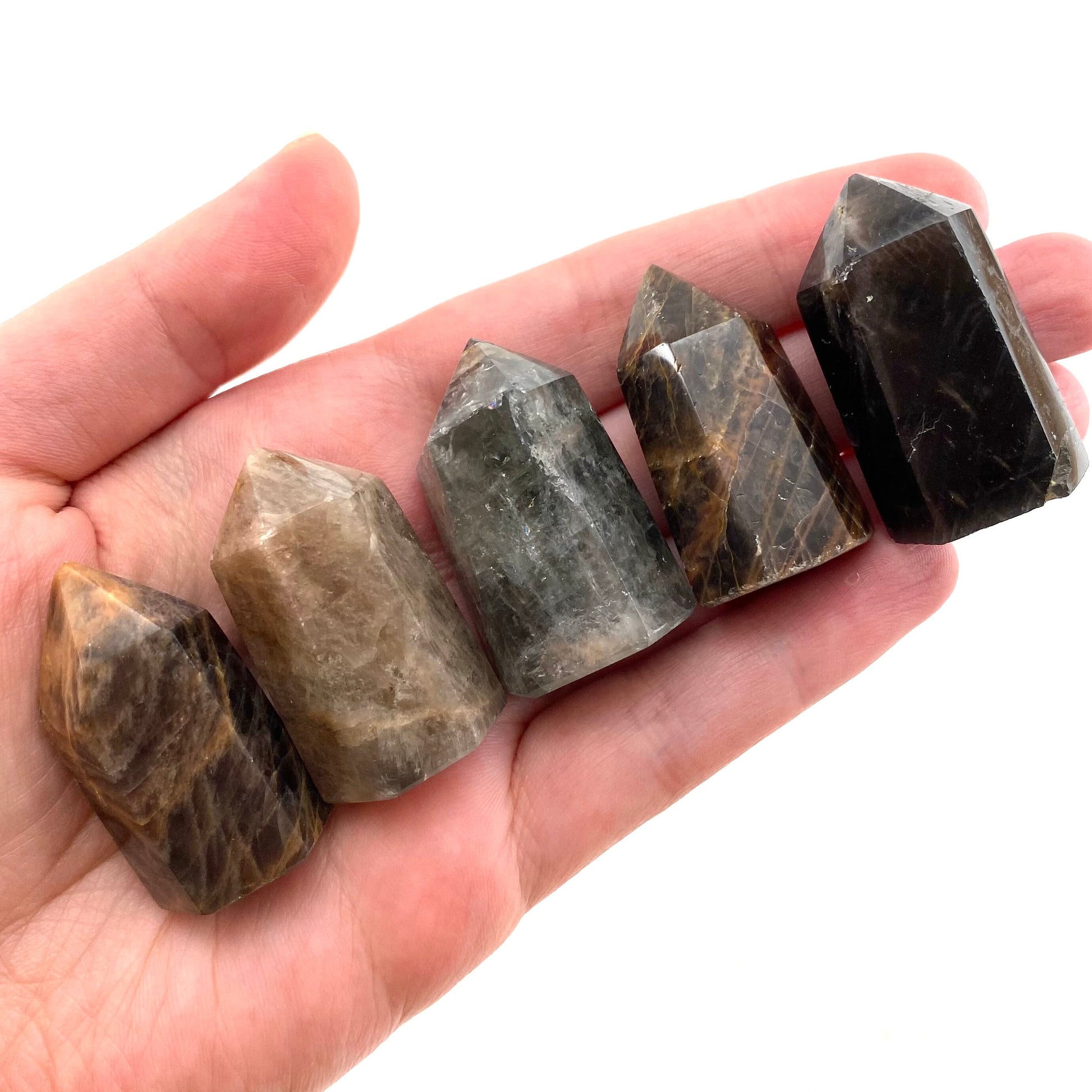 Grey Moonstone Point, grey moonstone tower, crystal point, grey moonstone crystal, grey moonstone