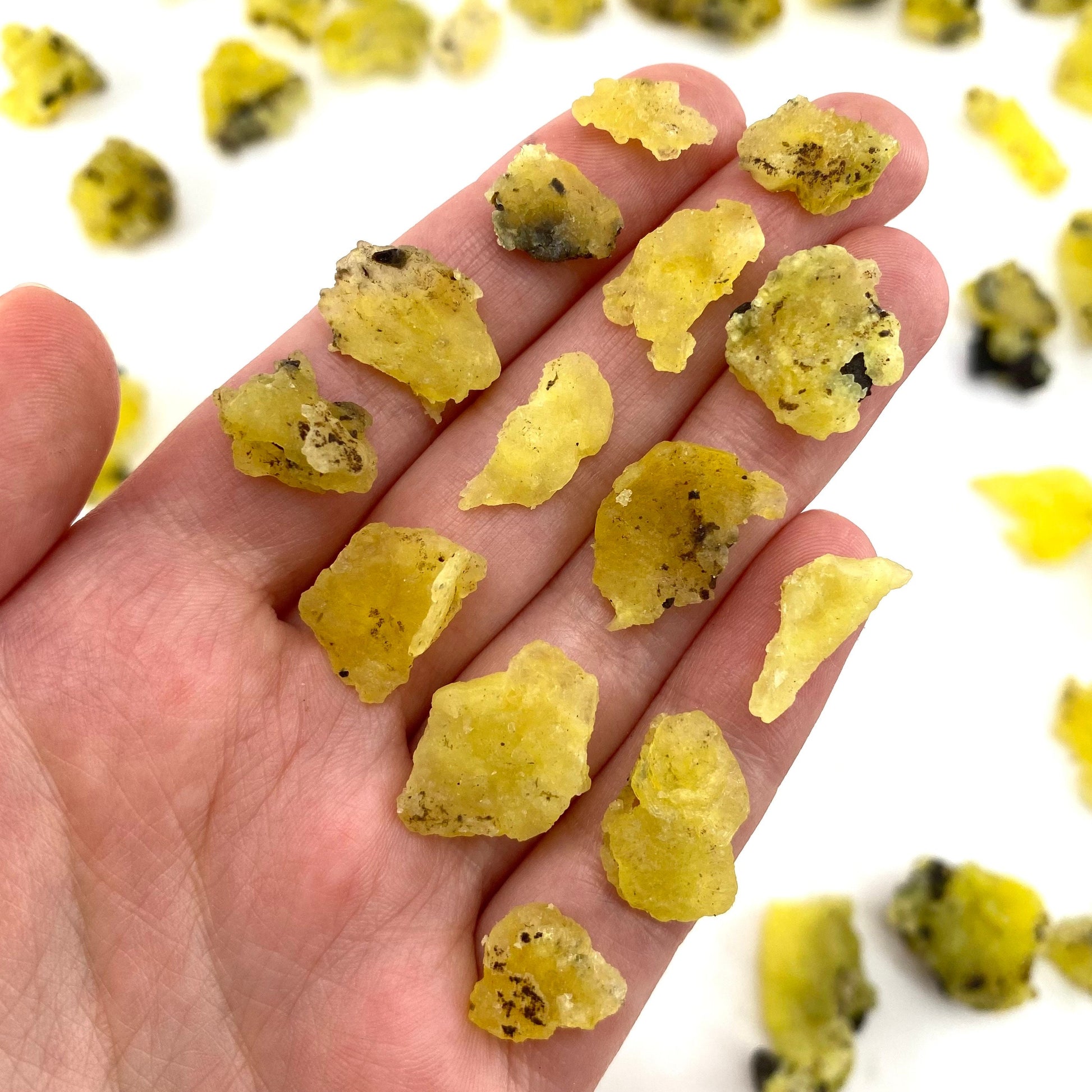 ONE Brucite Specimen (Pakistan) | yellow brucite, raw brucite, yellow brucite crystal, mineral specimen, crystals