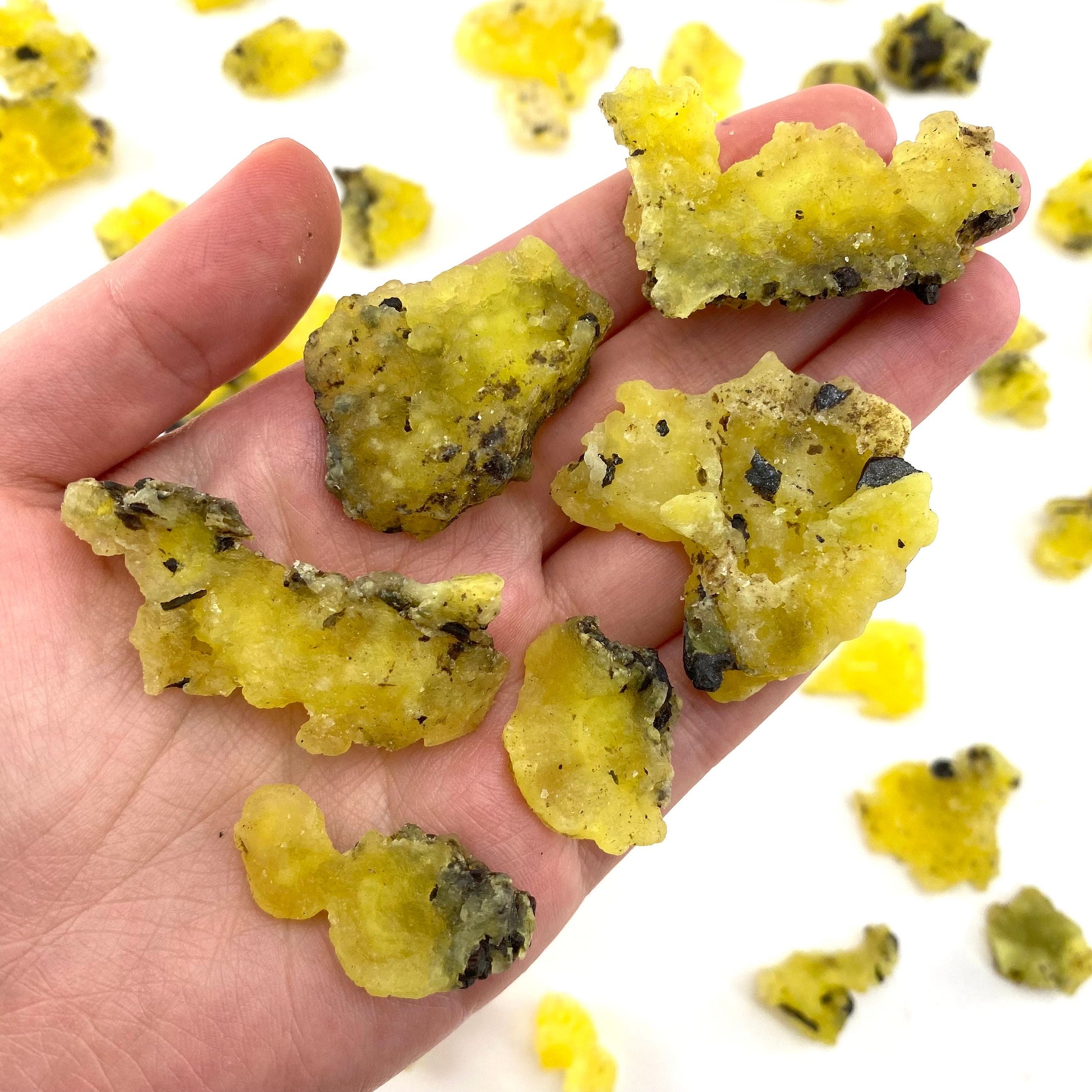 ONE Brucite Specimen (Pakistan) | yellow brucite, raw brucite, yellow brucite crystal, mineral specimen, crystals