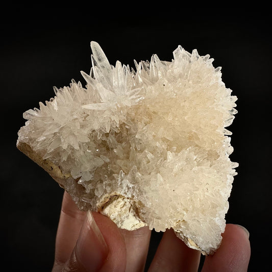 Calcite Cluster (Indonesia) | Scalenohedral calcite, white calcite, calcite crystal, hedgehog calcite, crystals, mineral specimen