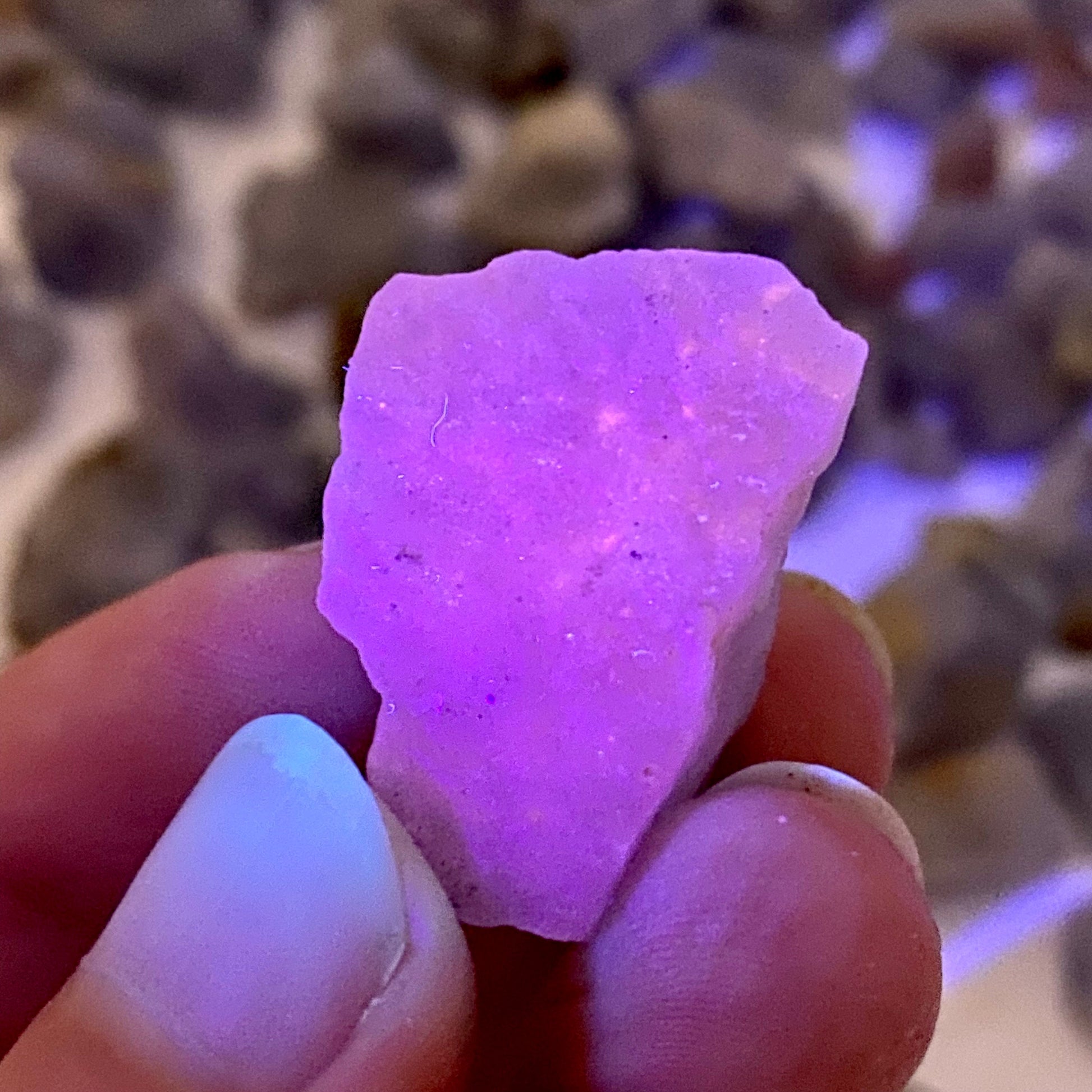 5 Grams of Blue Hackmanite Chips | raw hackmanite, blue hackmanite, hackmanite crystal, purple hackmanite