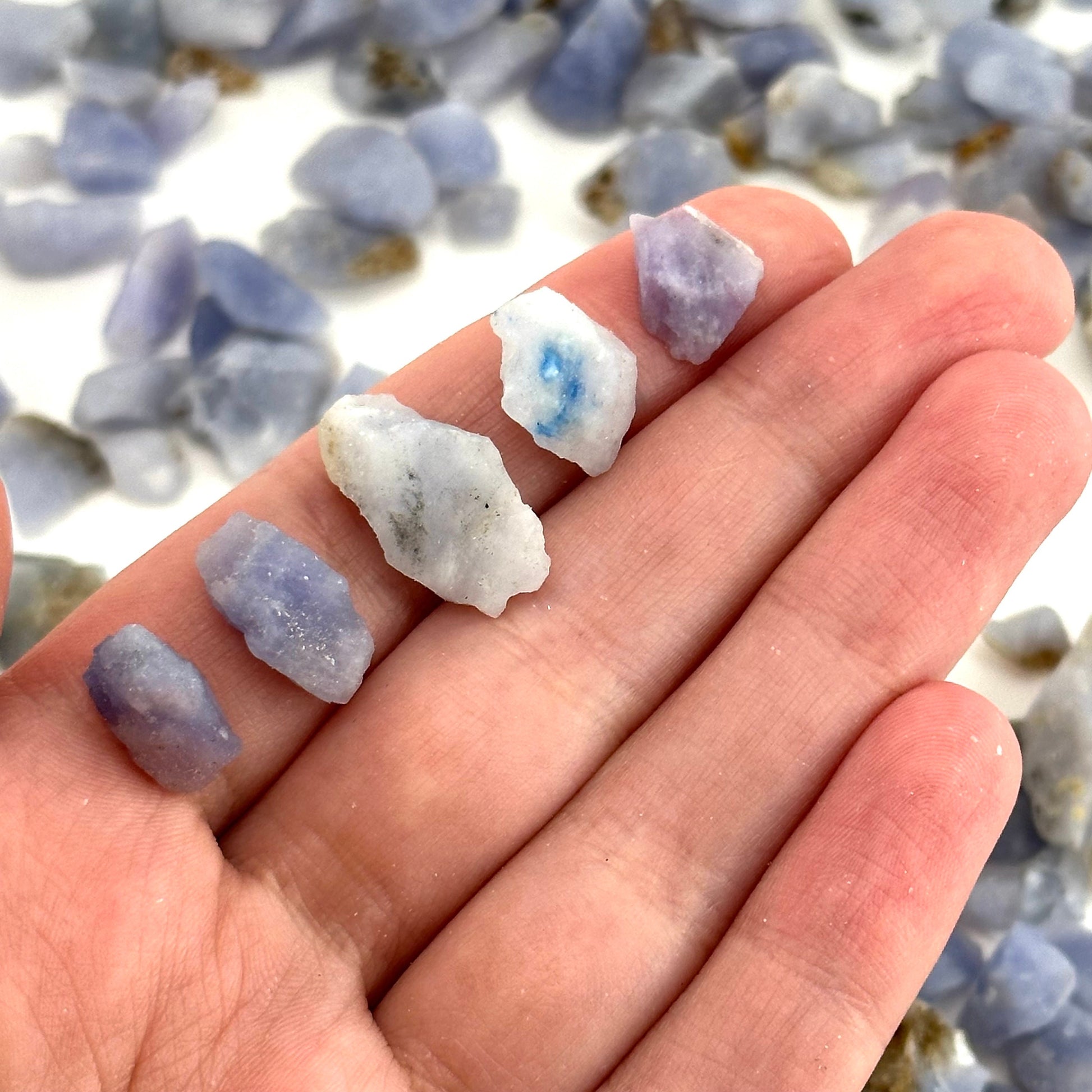 5 Grams of Blue Hackmanite Chips | raw hackmanite, blue hackmanite, hackmanite crystal, purple hackmanite