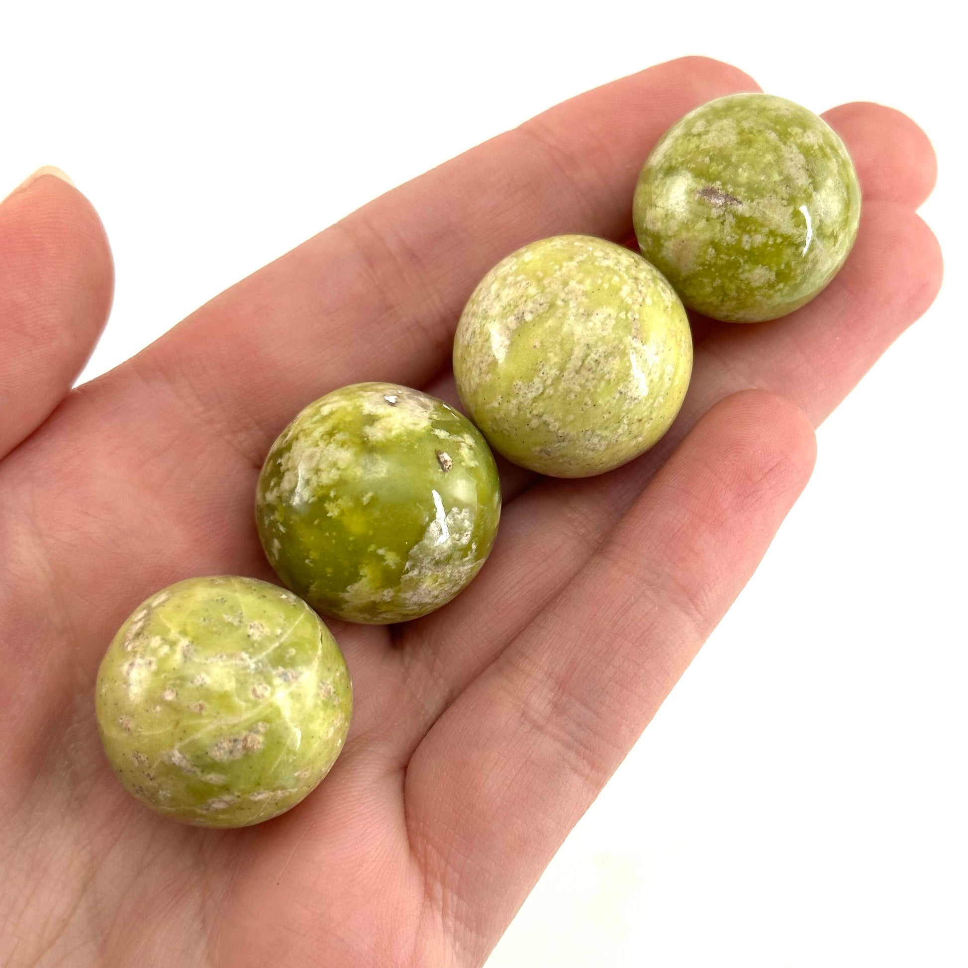 Mini Serpentine Sphere, crystal ball, green serpentine sphere, polished serpentine, crystals